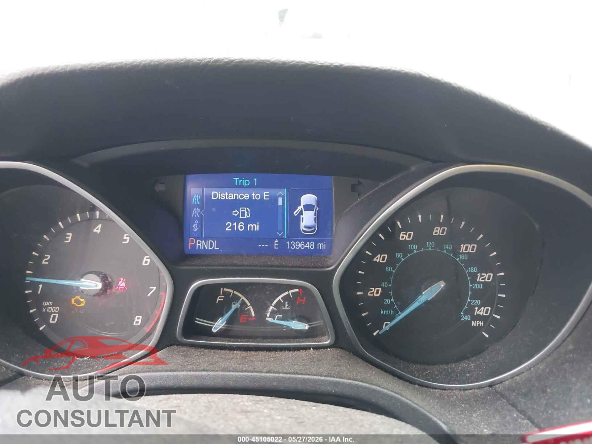 FORD FOCUS 2013 - 1FADP3F2XDL213216