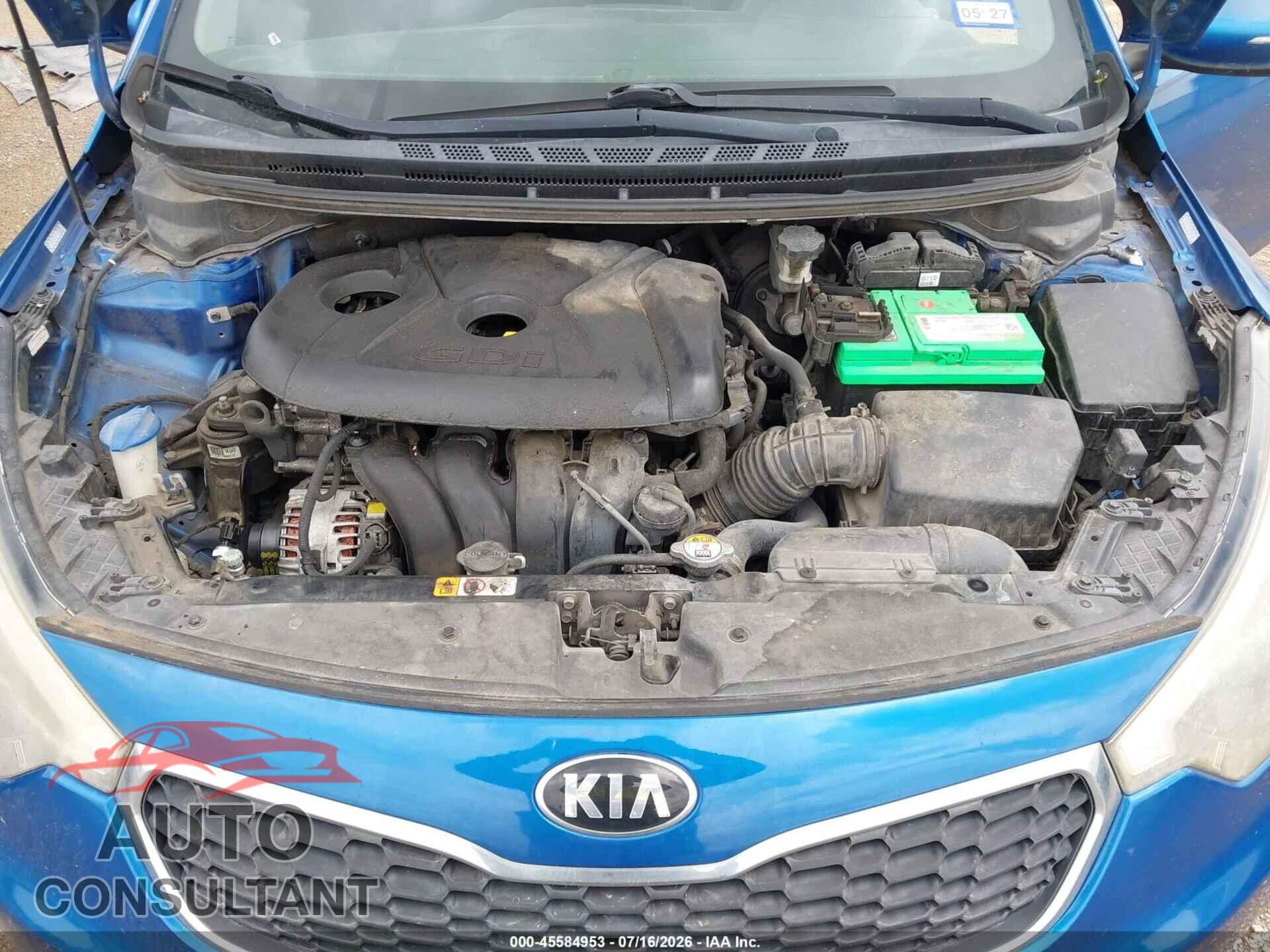 KIA FORTE 2014 - KNAFZ4A89E5107020