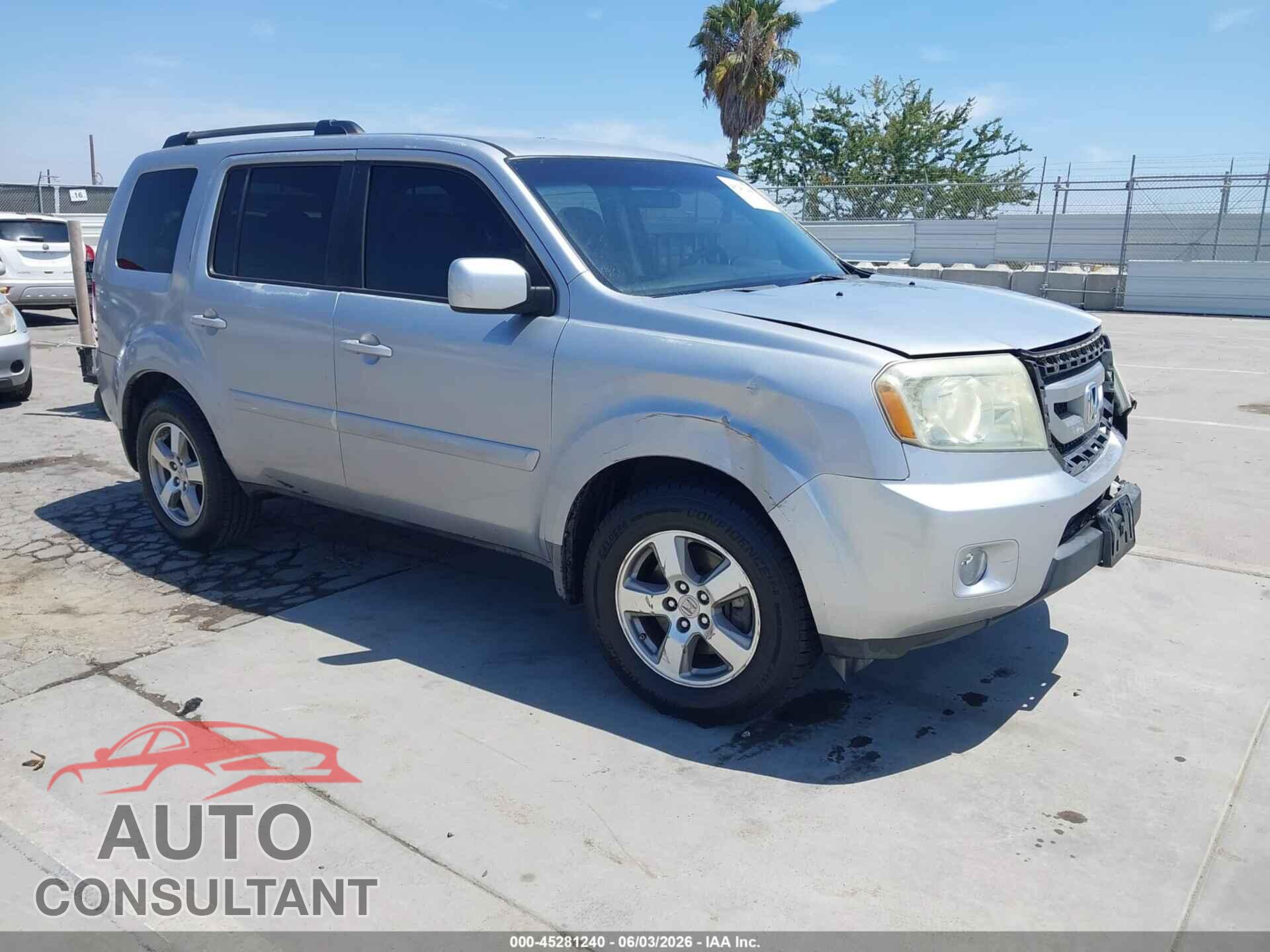 HONDA PILOT 2010 - 5FNYF3H46AB010643