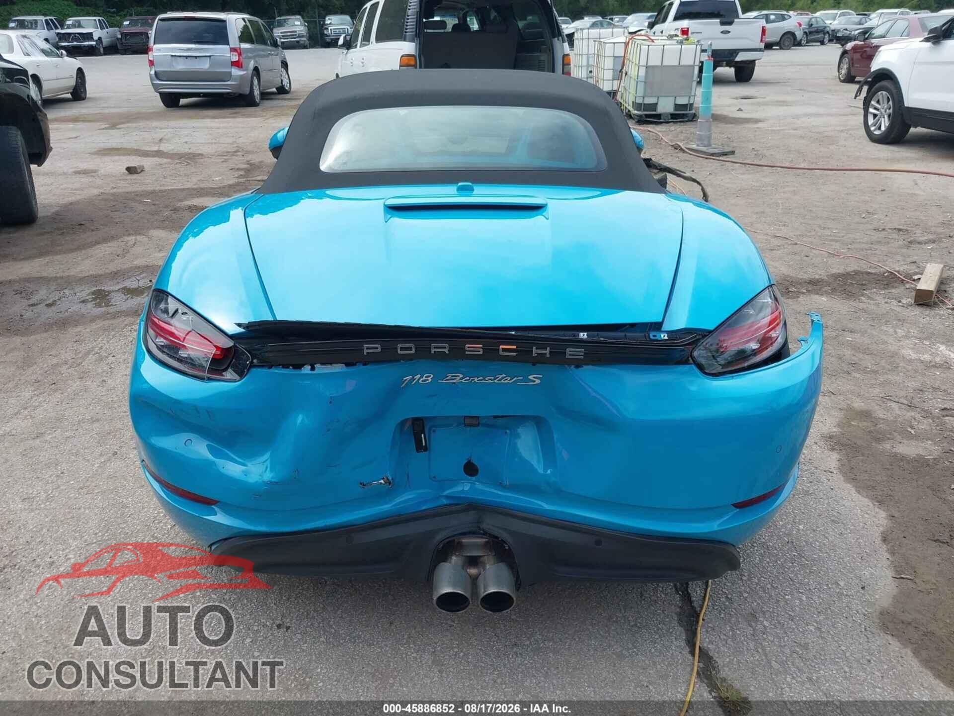 PORSCHE 718 BOXSTER 2018 - WP0CB2A87JS228364