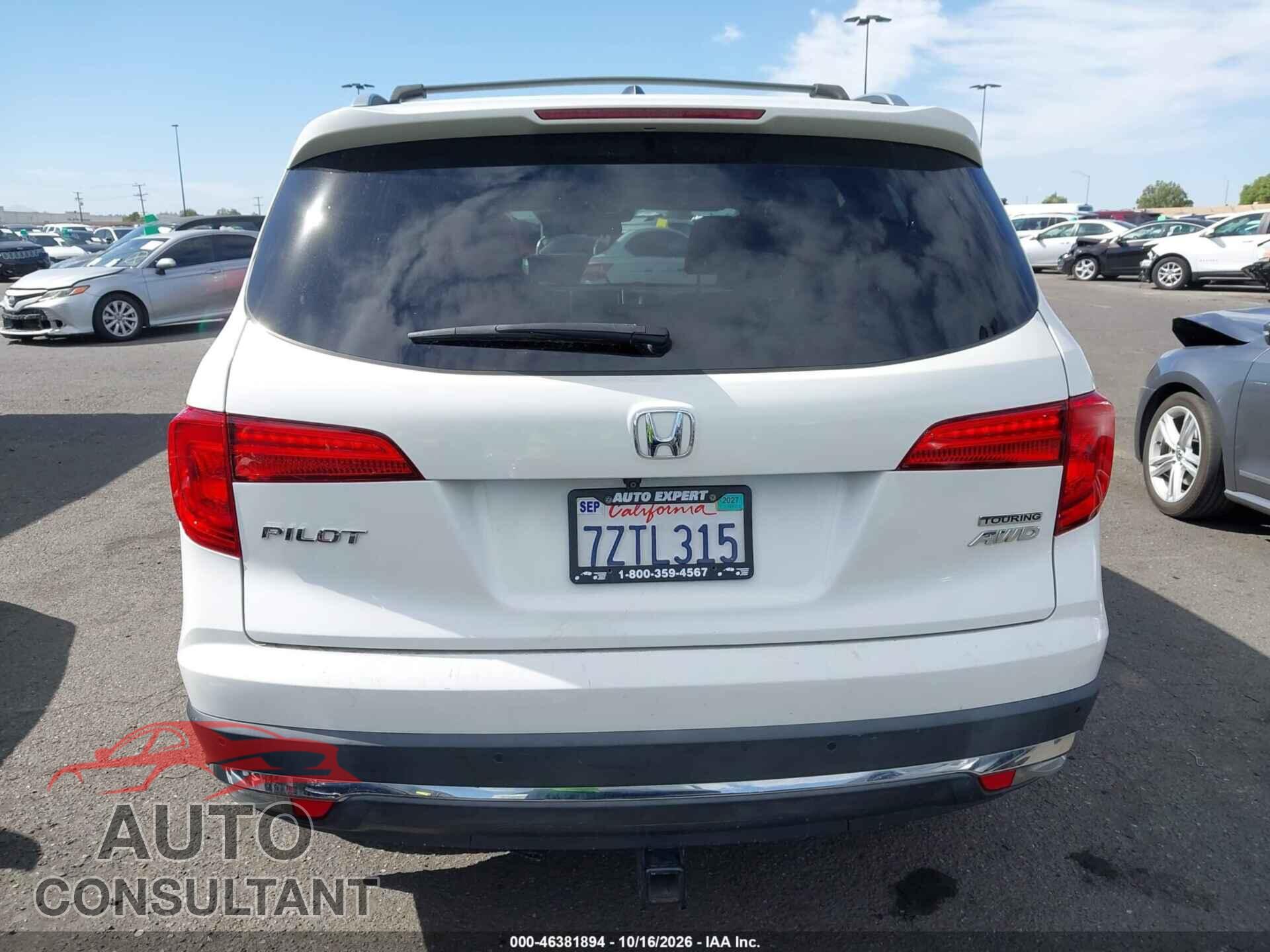 HONDA PILOT 2017 - 5FNYF6H90HB061918