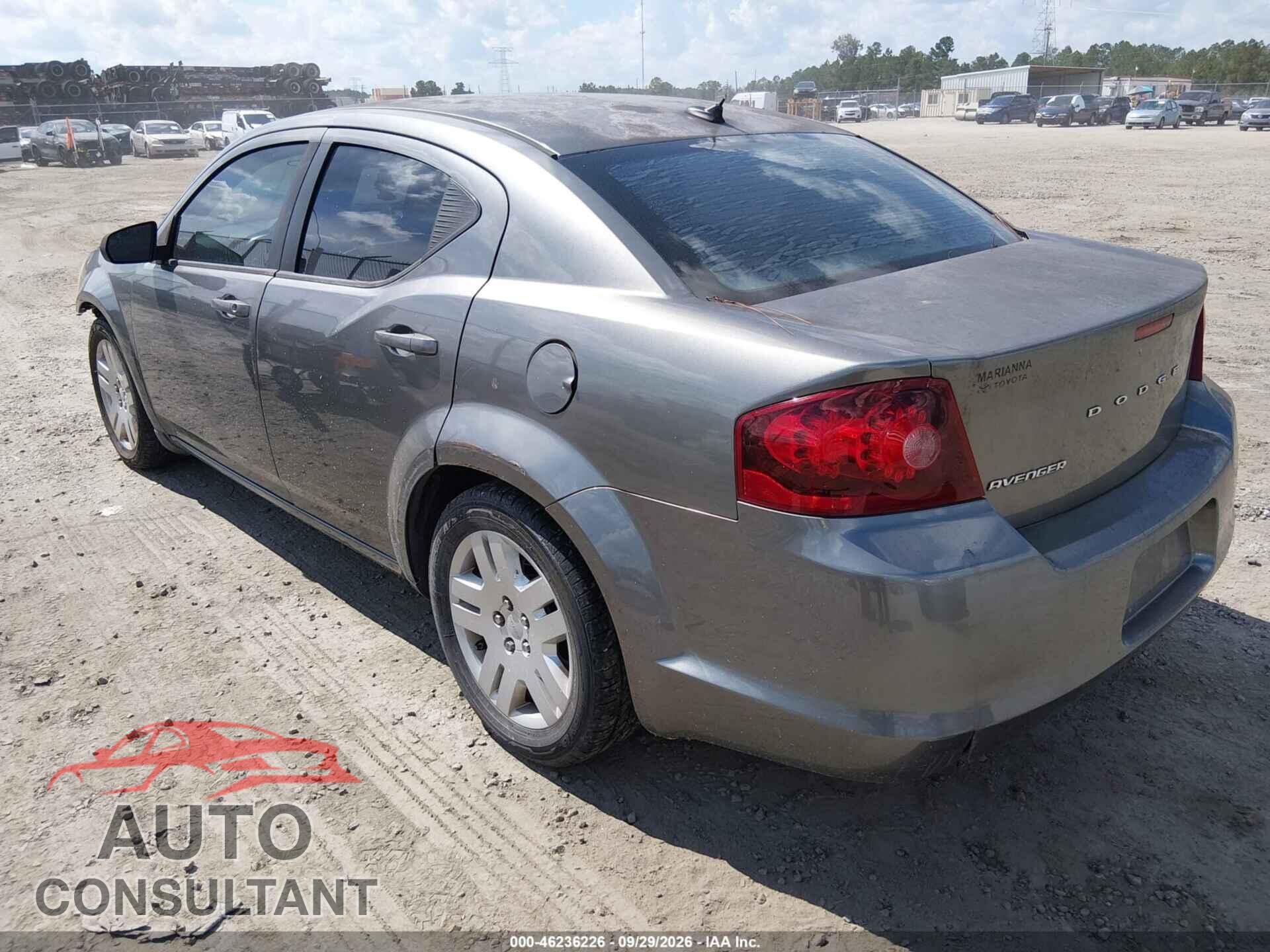 DODGE AVENGER 2012 - 1C3CDZAB4CN216287