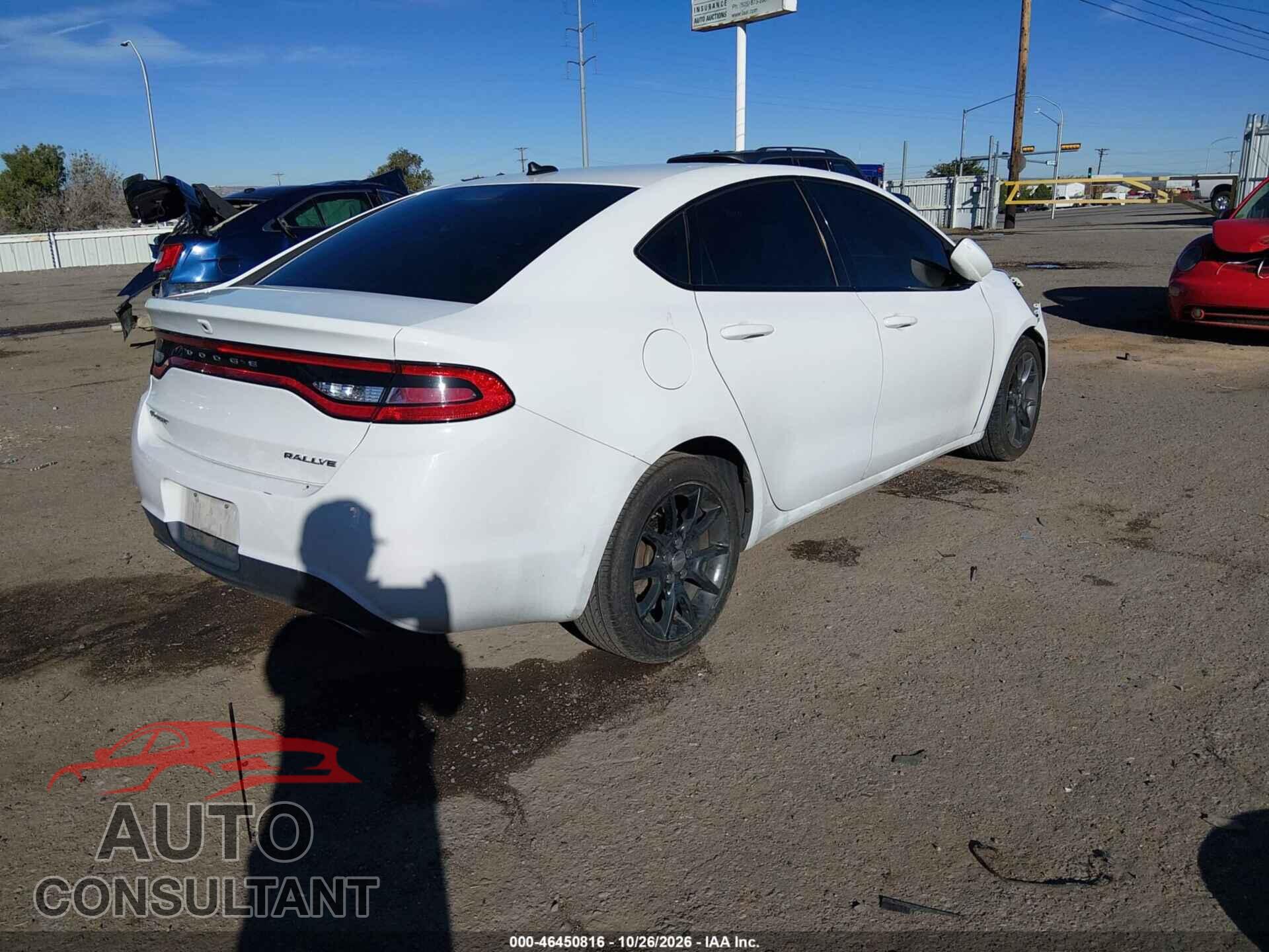 DODGE DART 2016 - 1C3CDFBB6GD540785