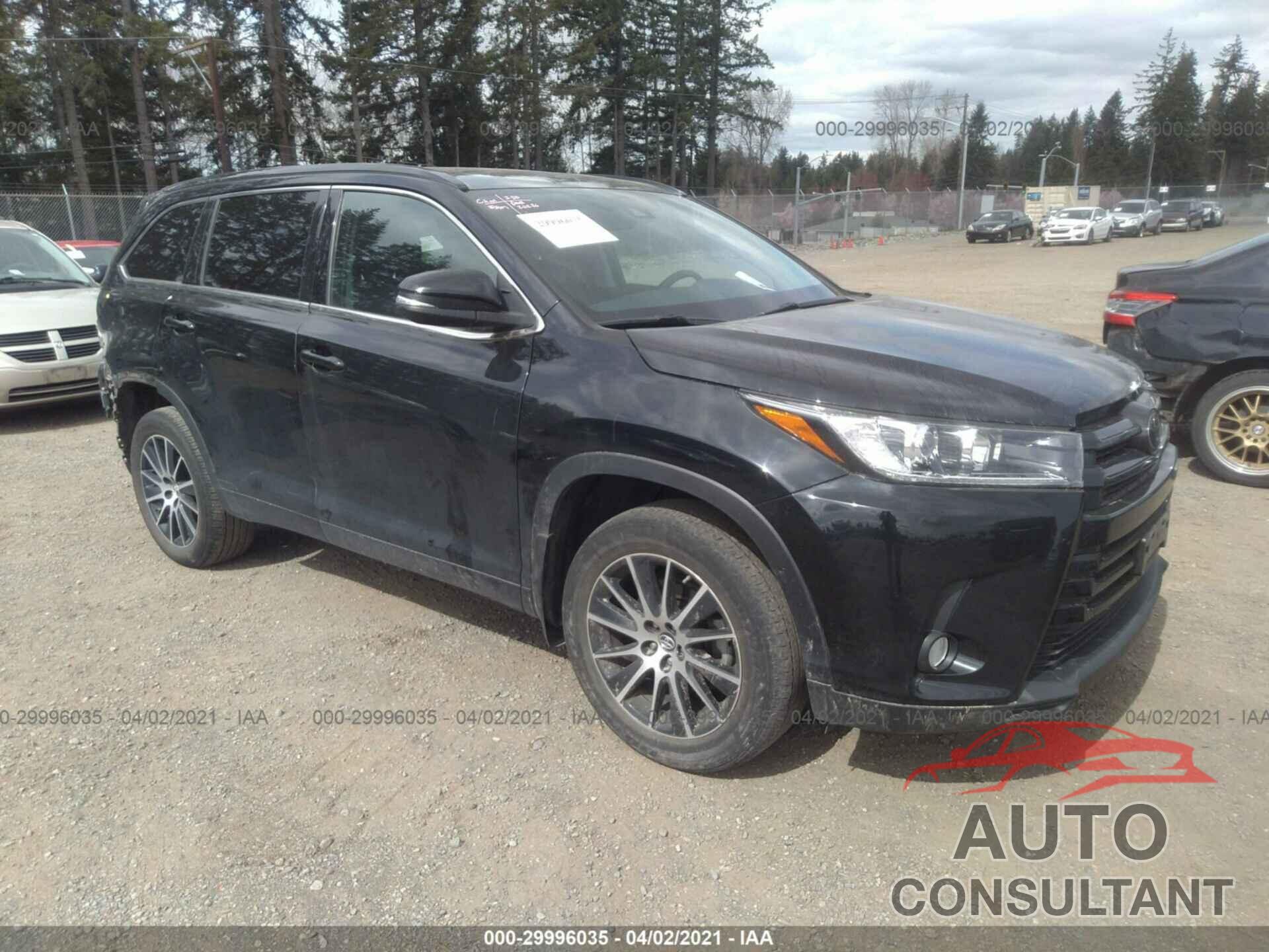 TOYOTA HIGHLANDER 2017 - 5TDJZRFH9HS406007