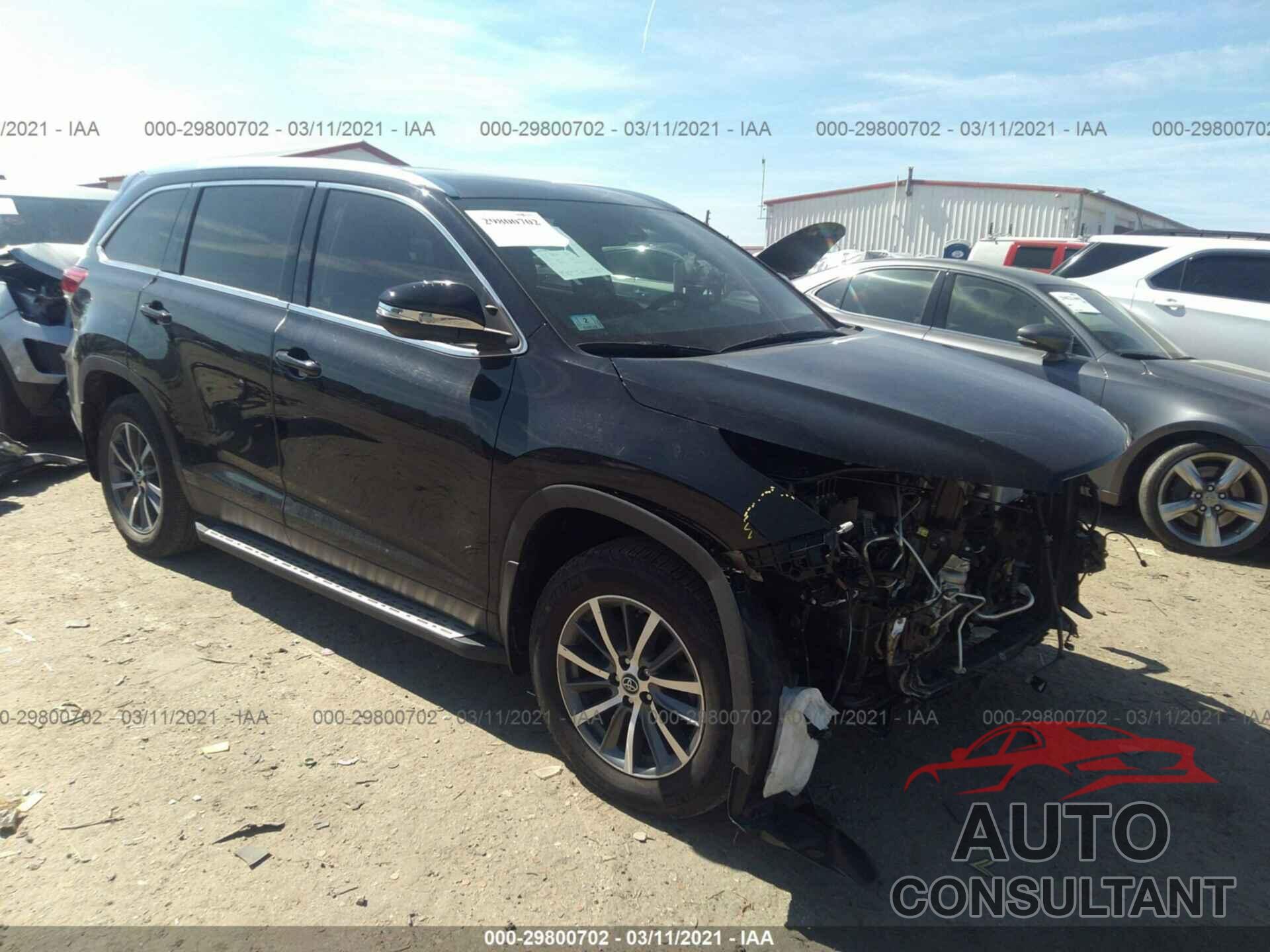 TOYOTA HIGHLANDER 2019 - 5TDJZRFH5KS568255