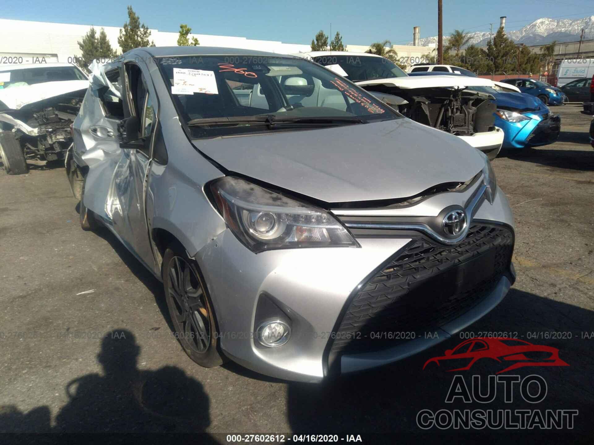 TOYOTA YARIS 2017 - VNKKTUD34HA078158