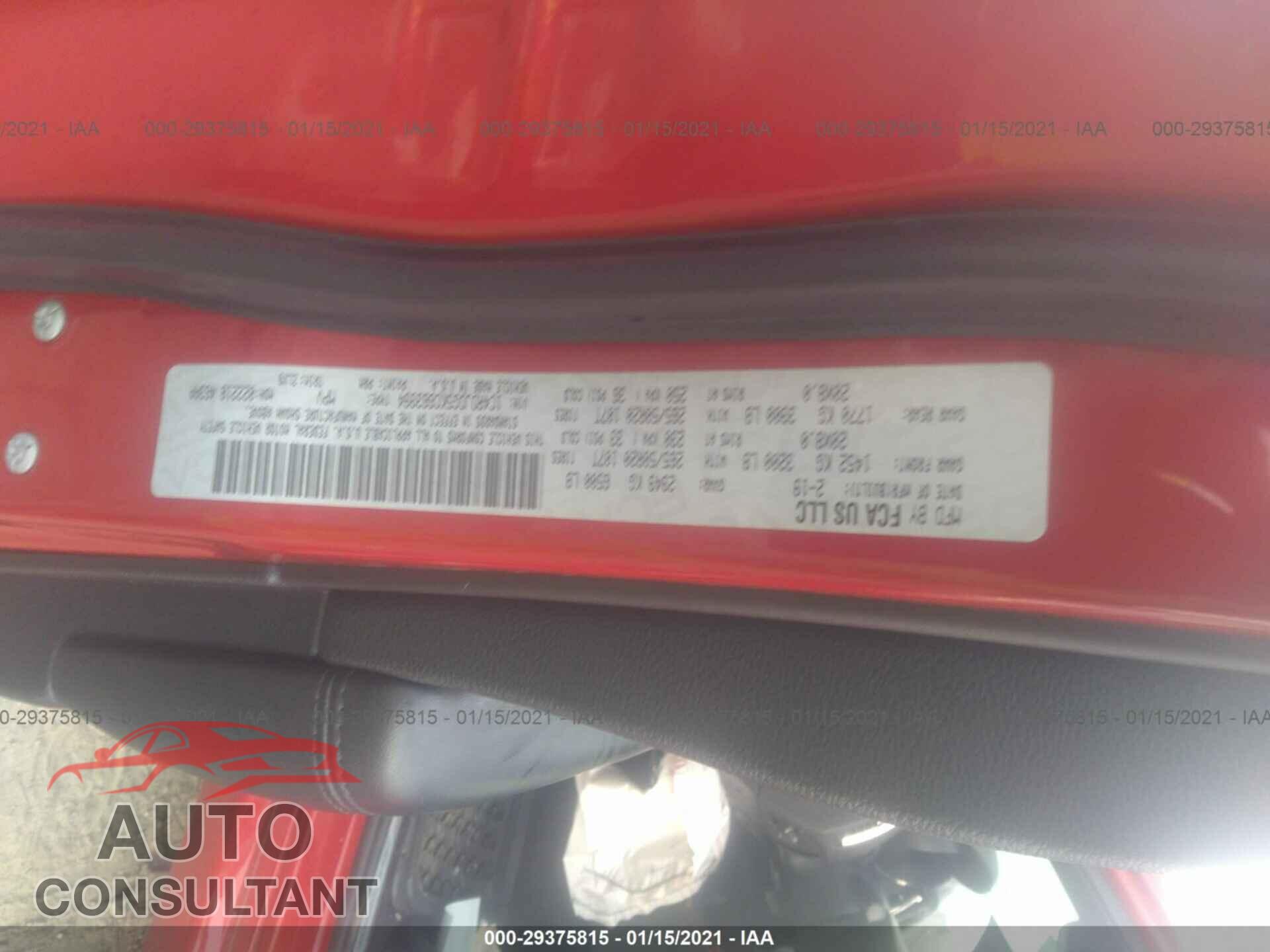 DODGE DURANGO 2019 - 1C4RDJDG5KC663994