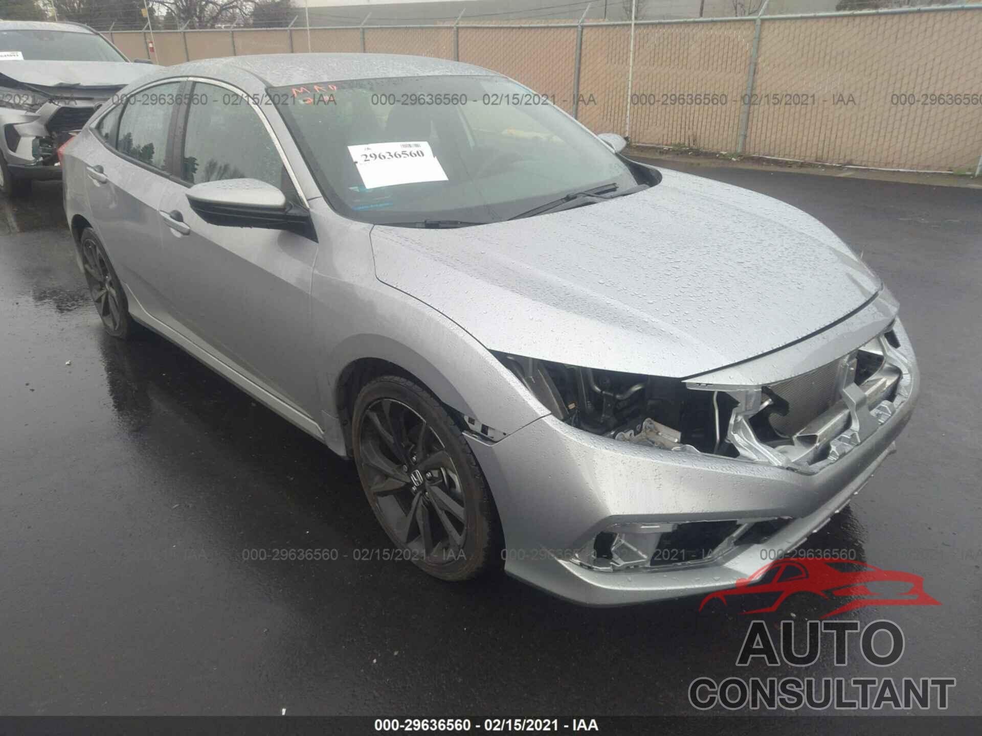 HONDA CIVIC SEDAN 2020 - 19XFC2F86LE203917