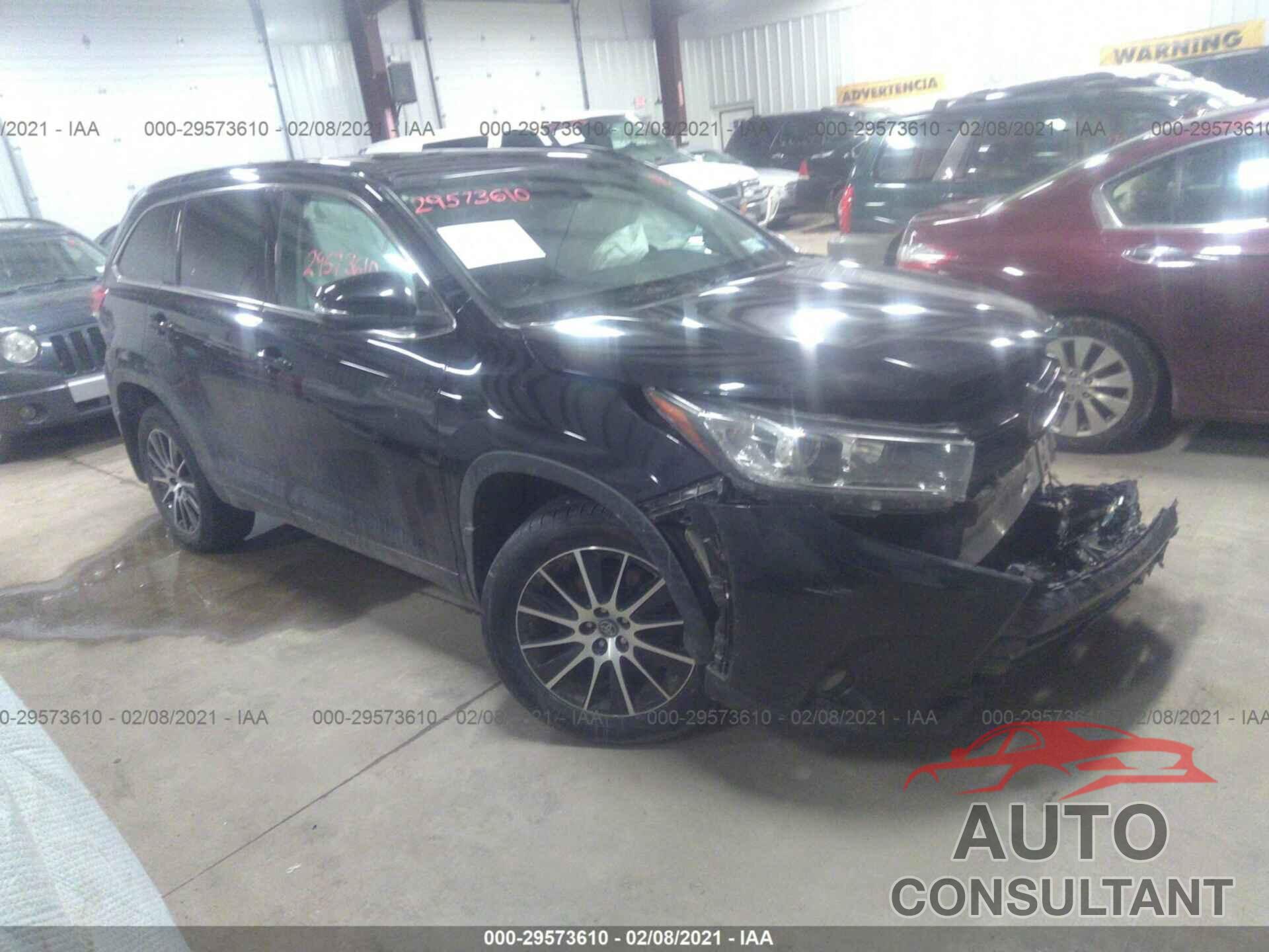 TOYOTA HIGHLANDER 2017 - 5TDJZRFHXHS379948