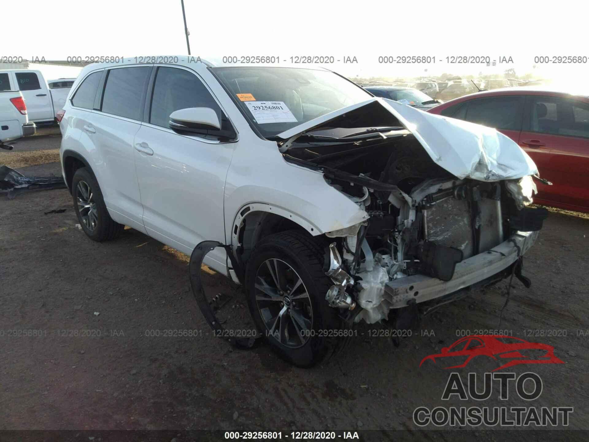 TOYOTA HIGHLANDER 2018 - 5TDZZRFH2JS274698