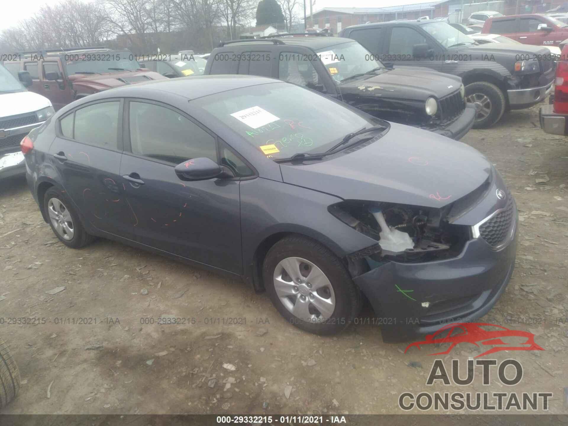 KIA FORTE 2016 - KNAFK4A65G5572688