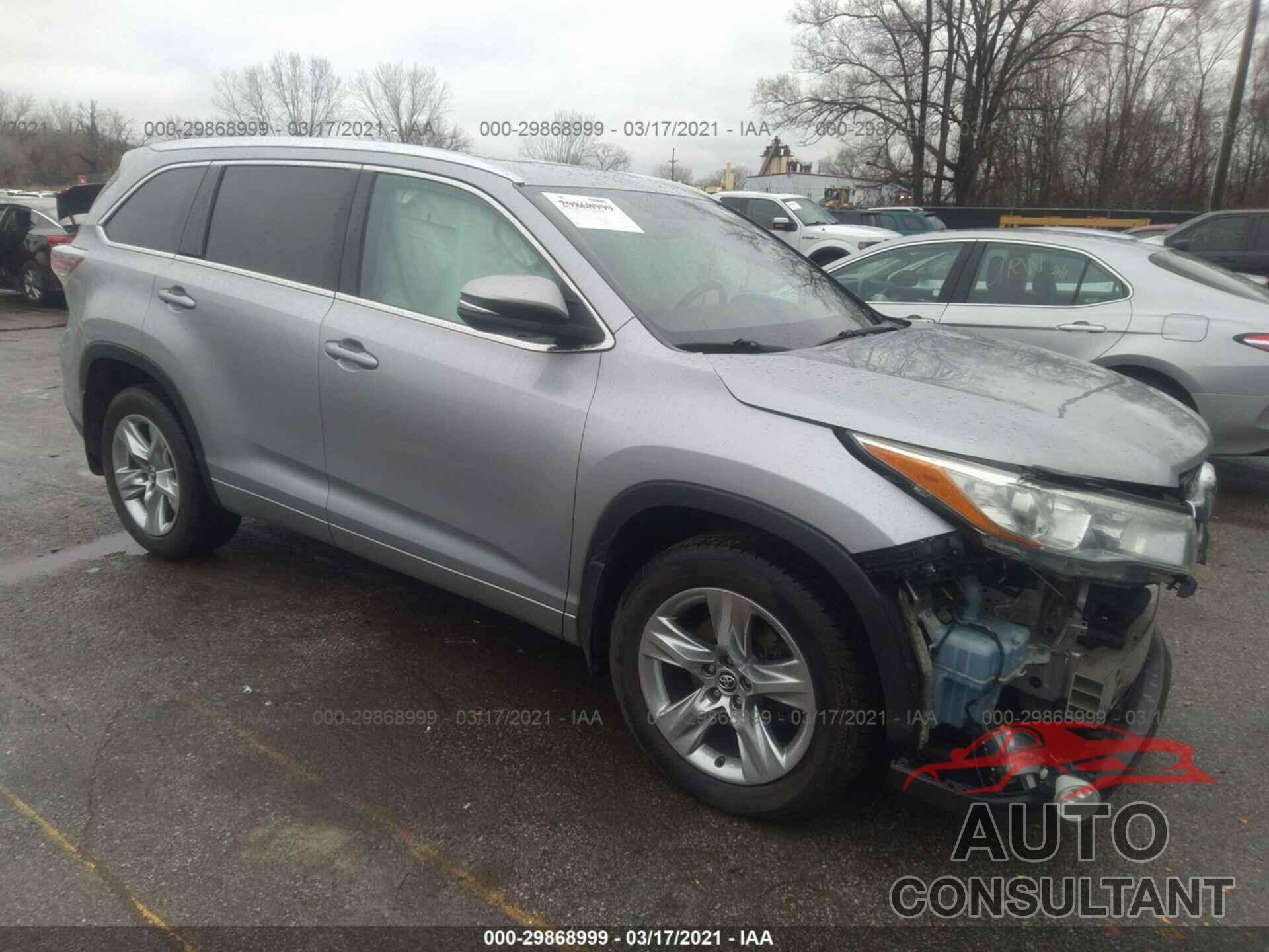 TOYOTA HIGHLANDER 2016 - 5TDDKRFH8GS254303