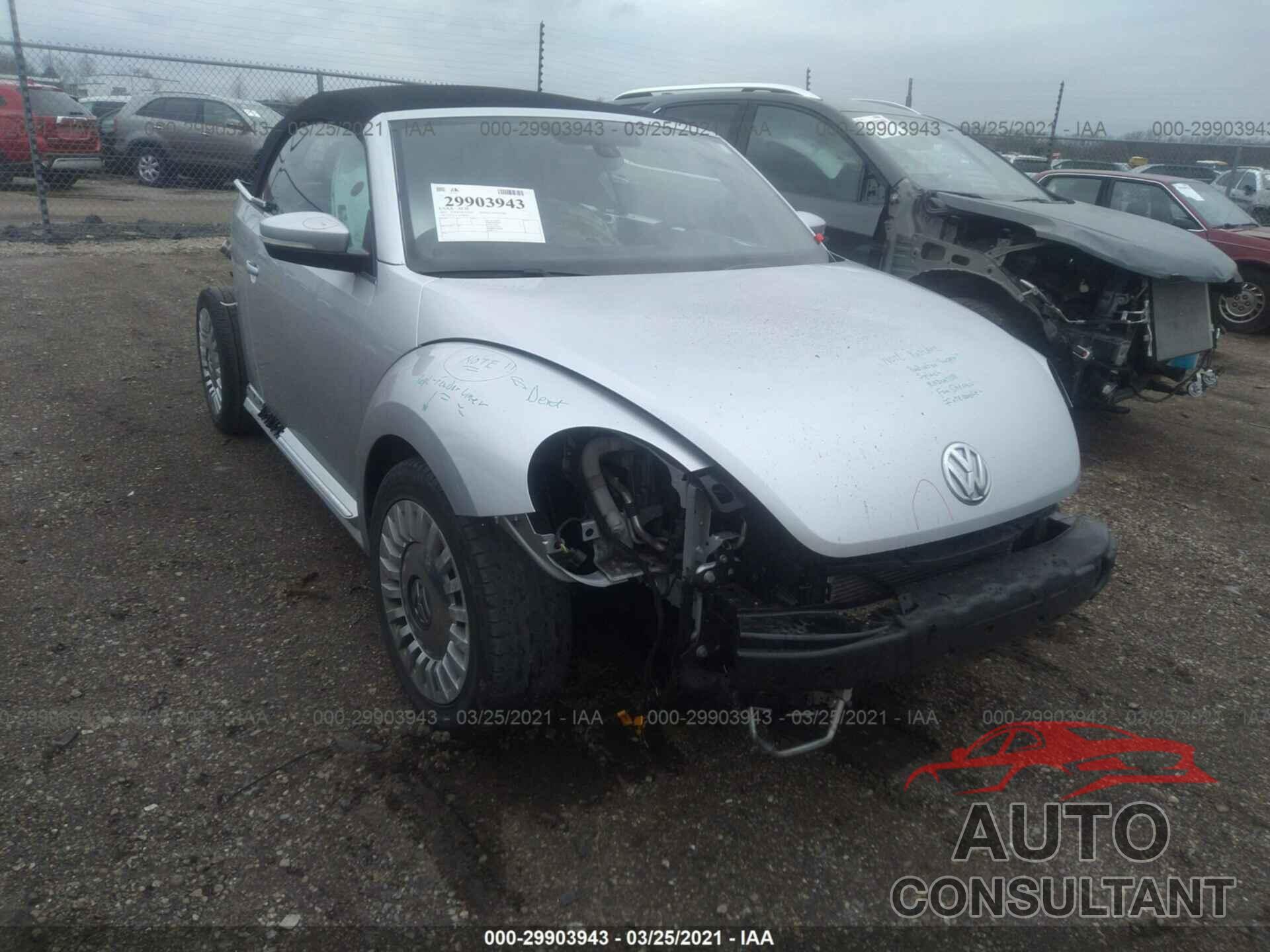 VOLKSWAGEN BEETLE CONVERTIBLE 2016 - 3VW517AT2GM806835