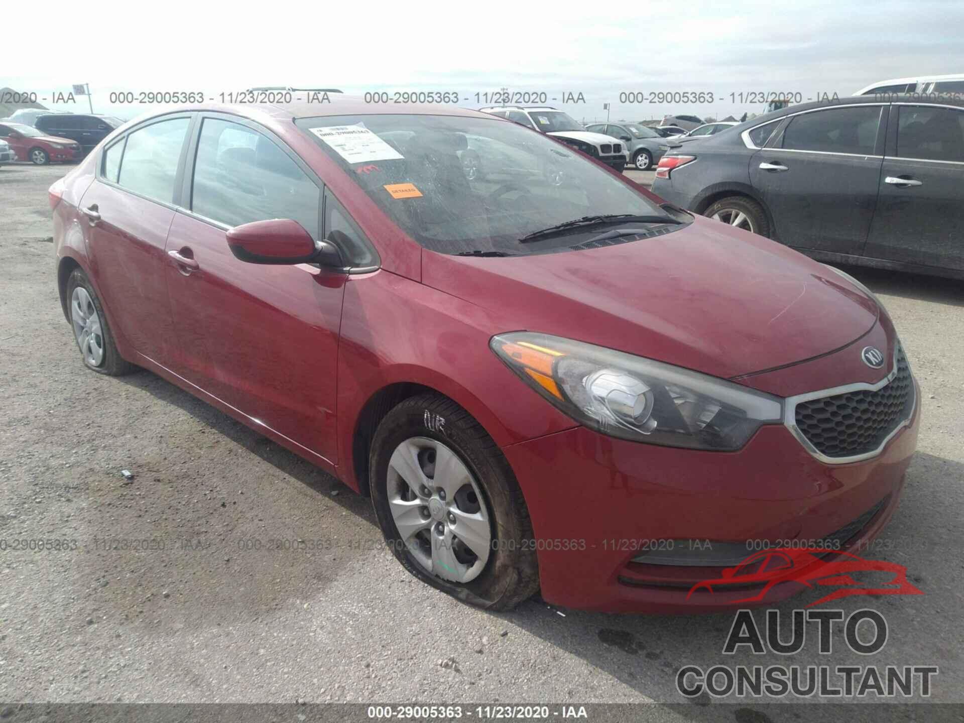 KIA FORTE 2016 - KNAFK4A68G5445532