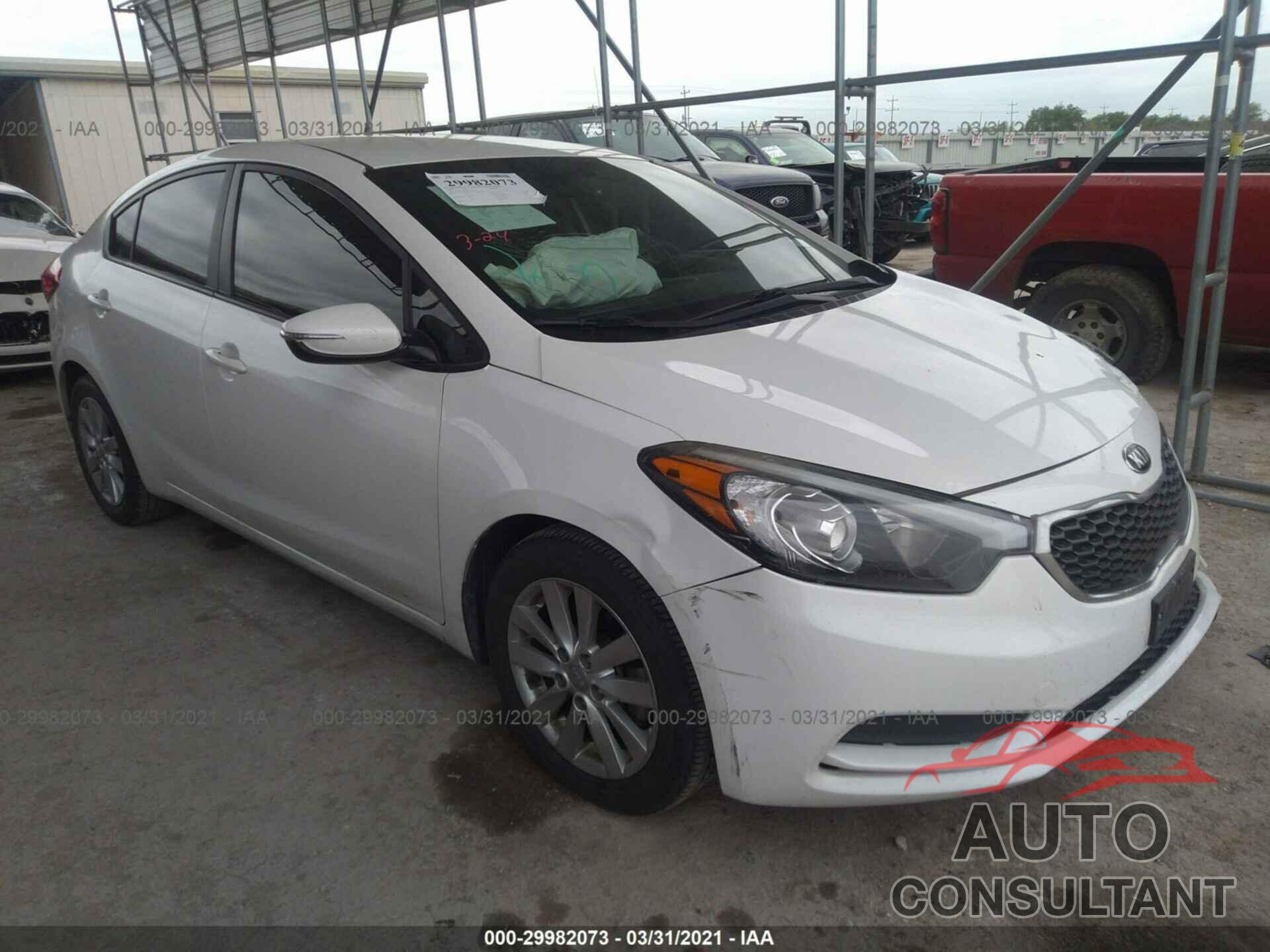 KIA FORTE 2016 - KNAFX4A65G5604976
