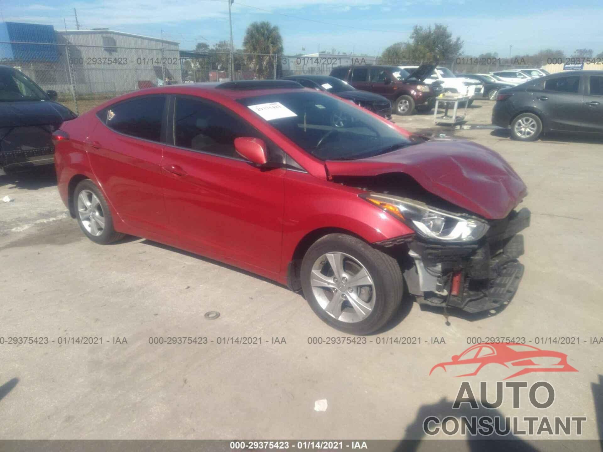 HYUNDAI ELANTRA 2016 - KMHDH4AE6GU558493