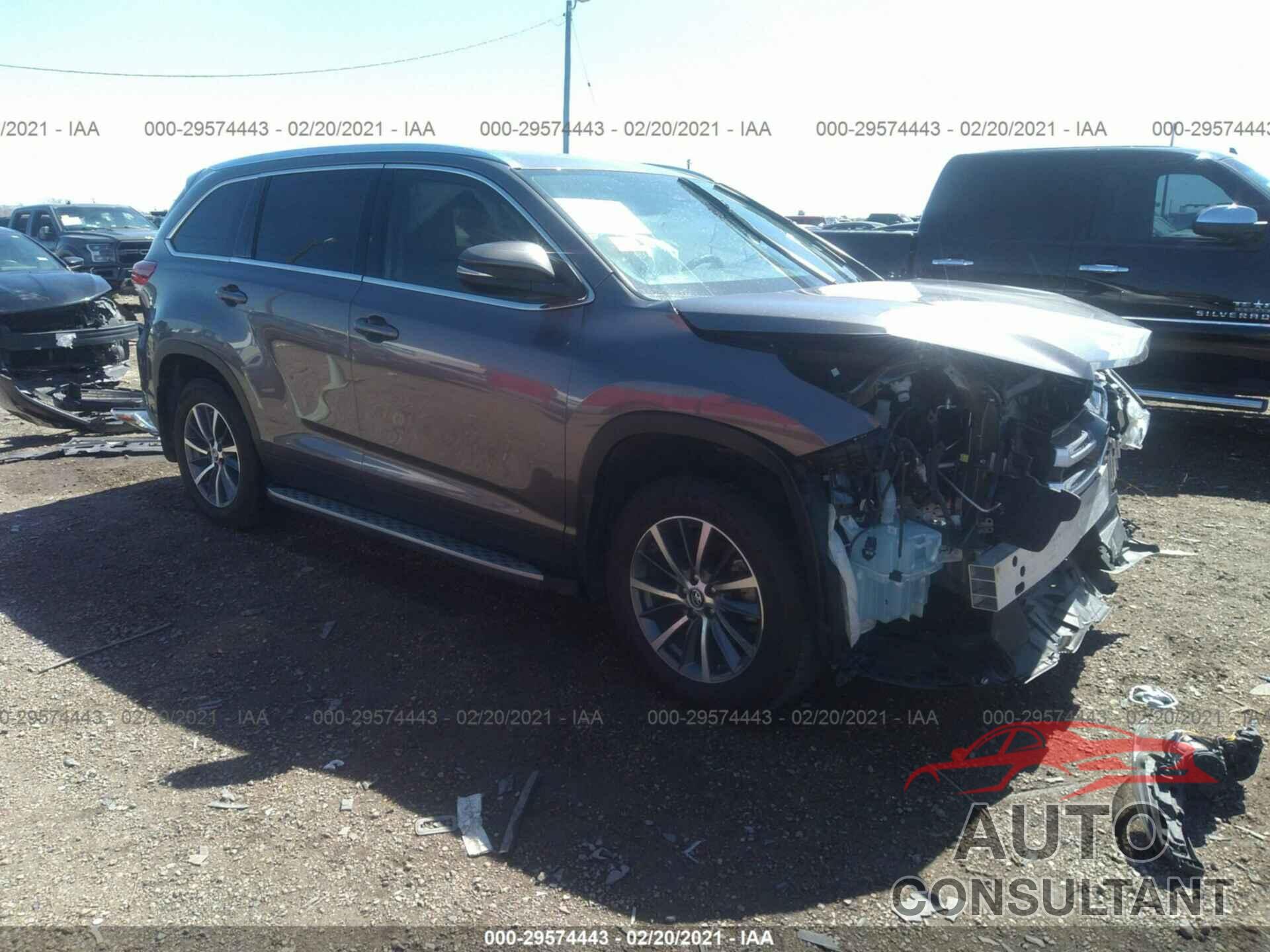 TOYOTA HIGHLANDER 2019 - 5TDKZRFH7KS570254