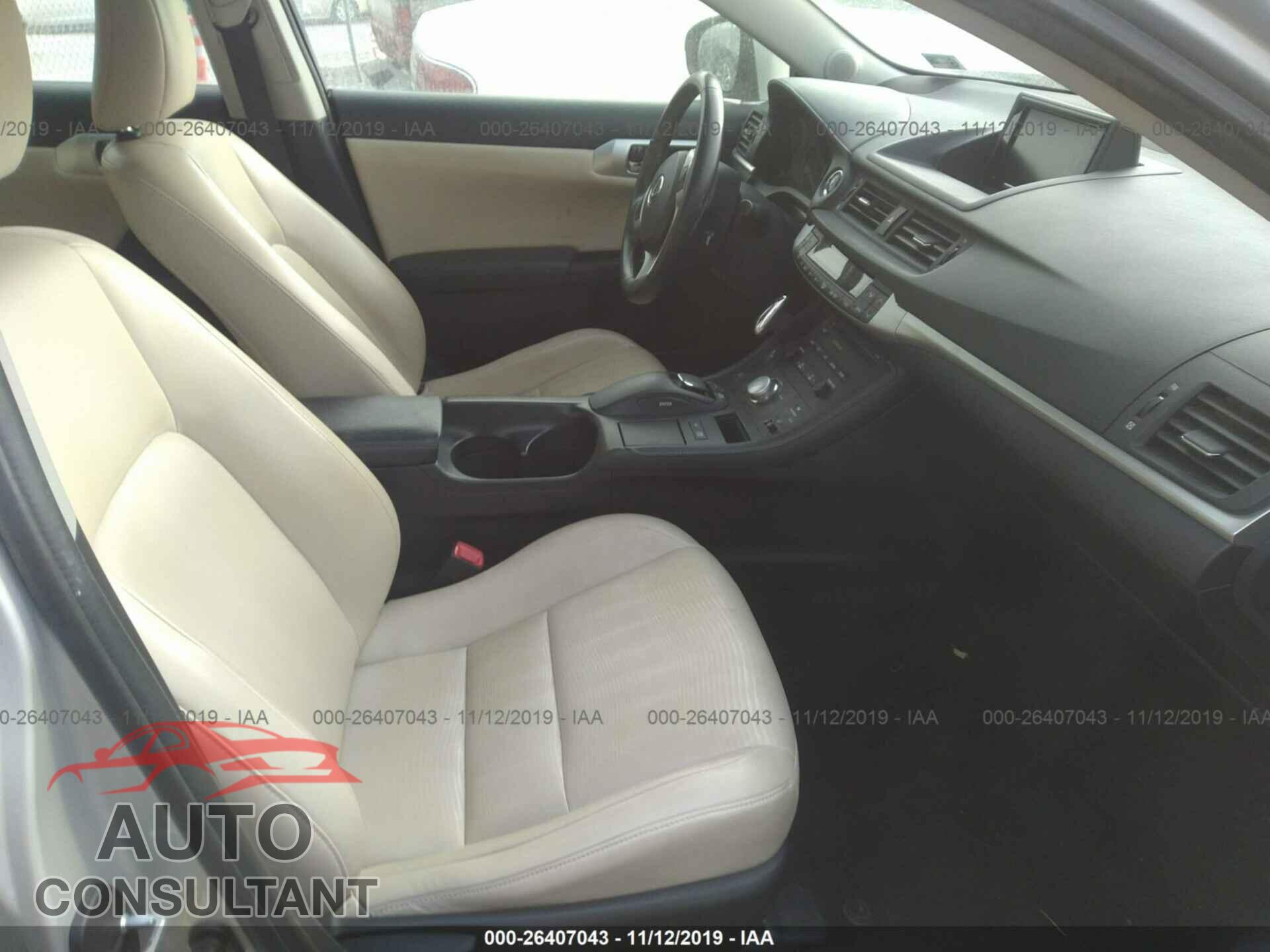 LEXUS CT 2012 - JTHKD5BH4C2121103