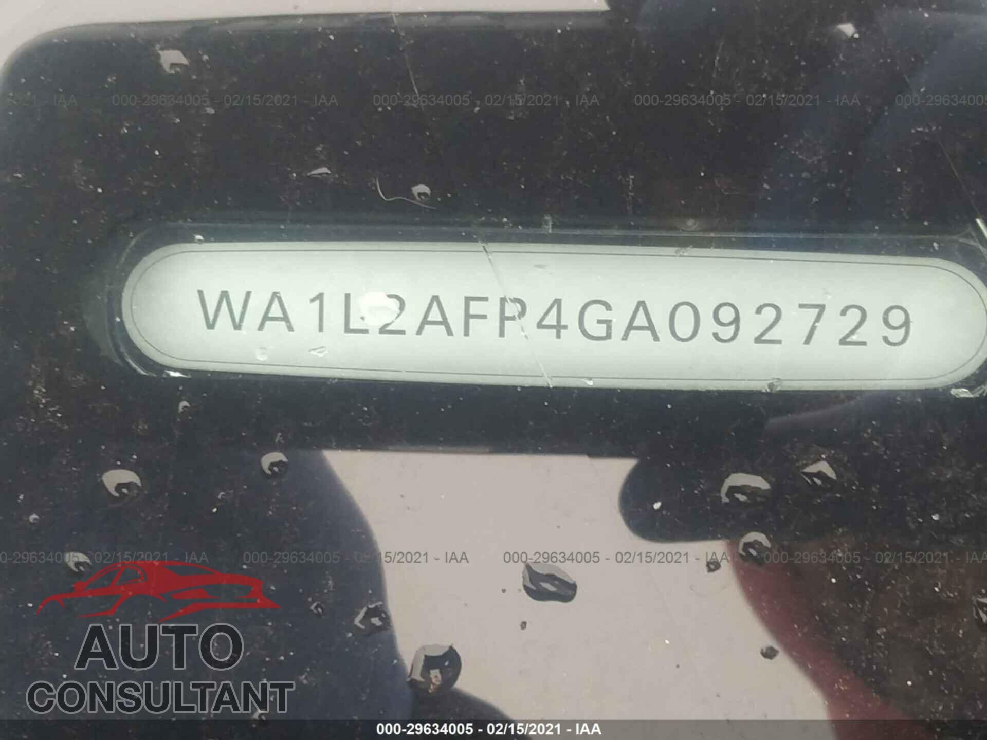 AUDI Q5 2016 - WA1L2AFP4GA092729