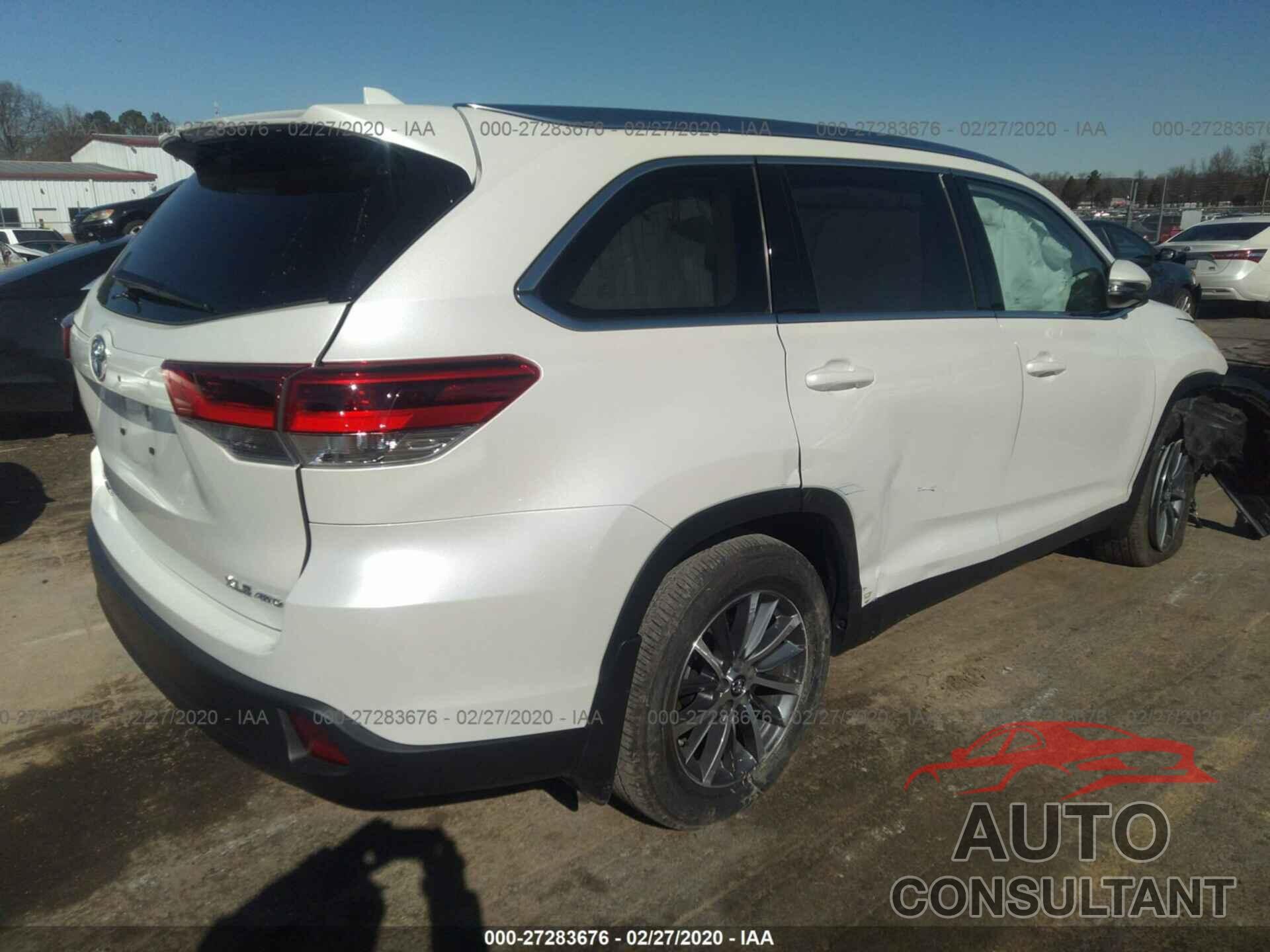 TOYOTA HIGHLANDER 2019 - 5TDJZRFH3KS586401
