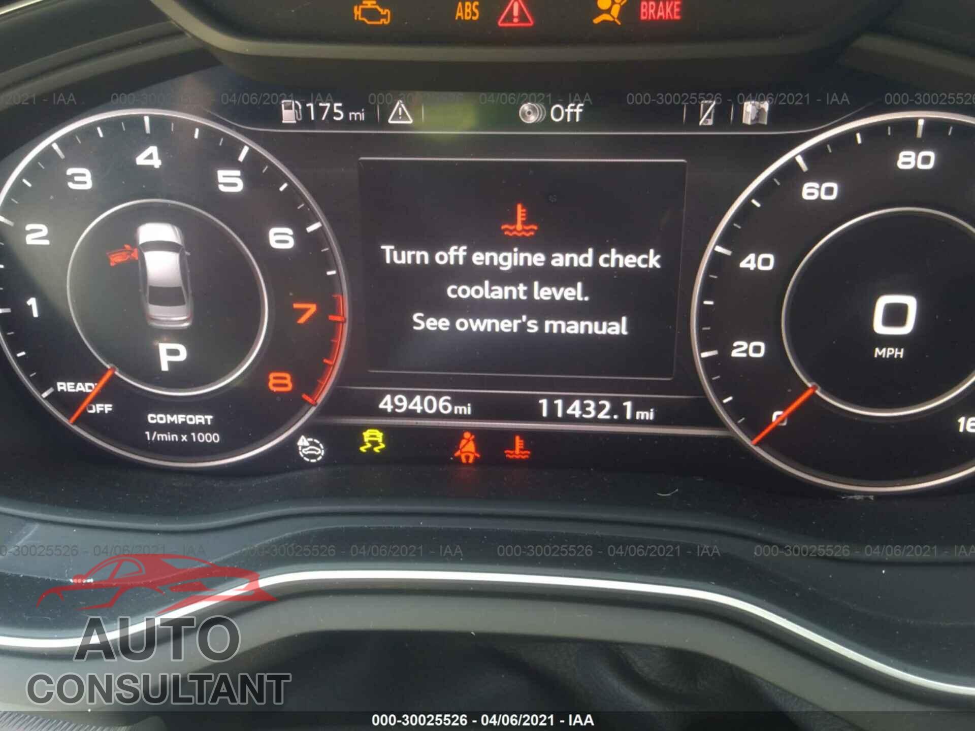 AUDI A4 2017 - WAUDNAF4XHN049799