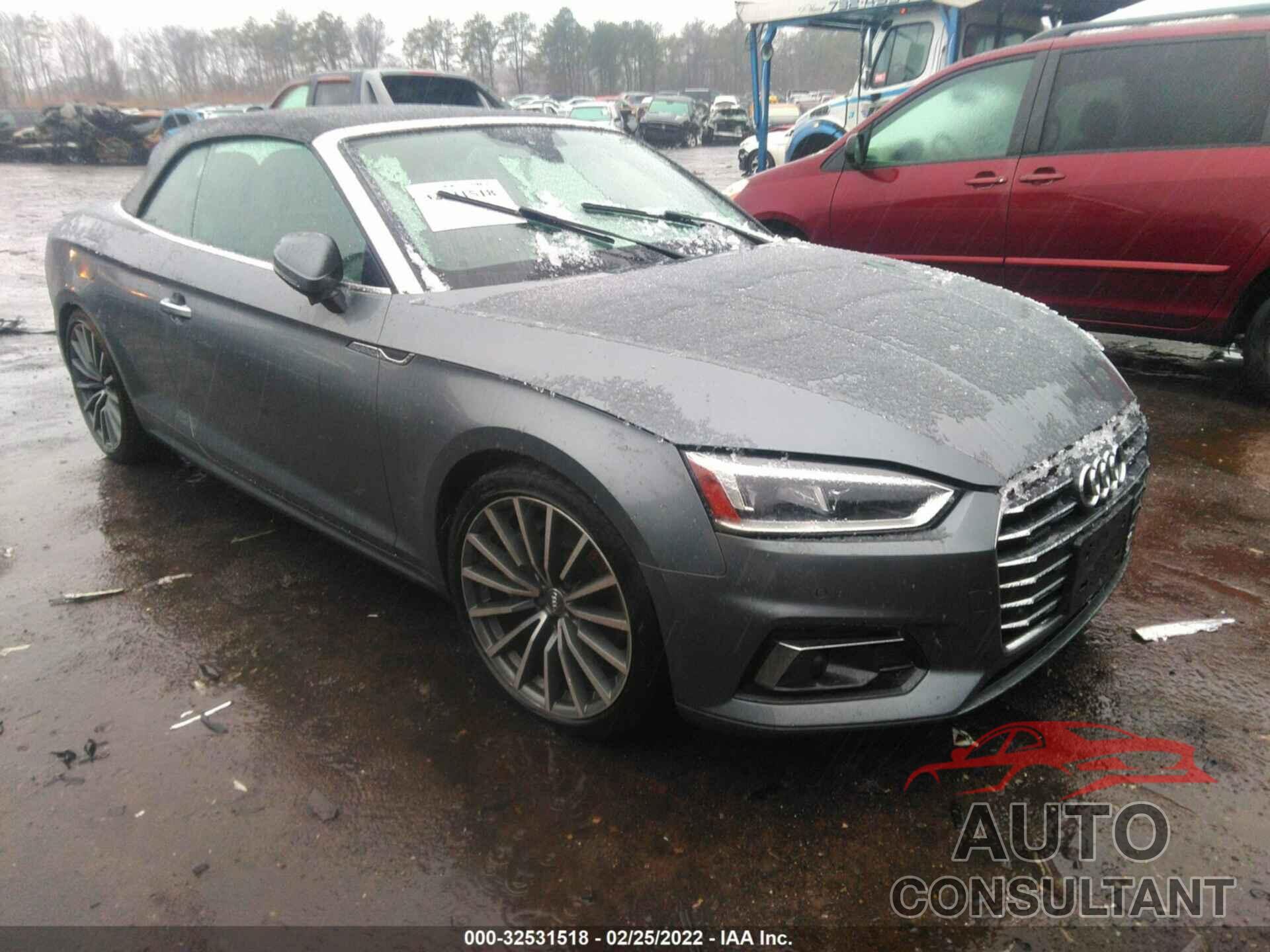 AUDI A5 CABRIOLET 2018 - WAU2NGF5XJN000658