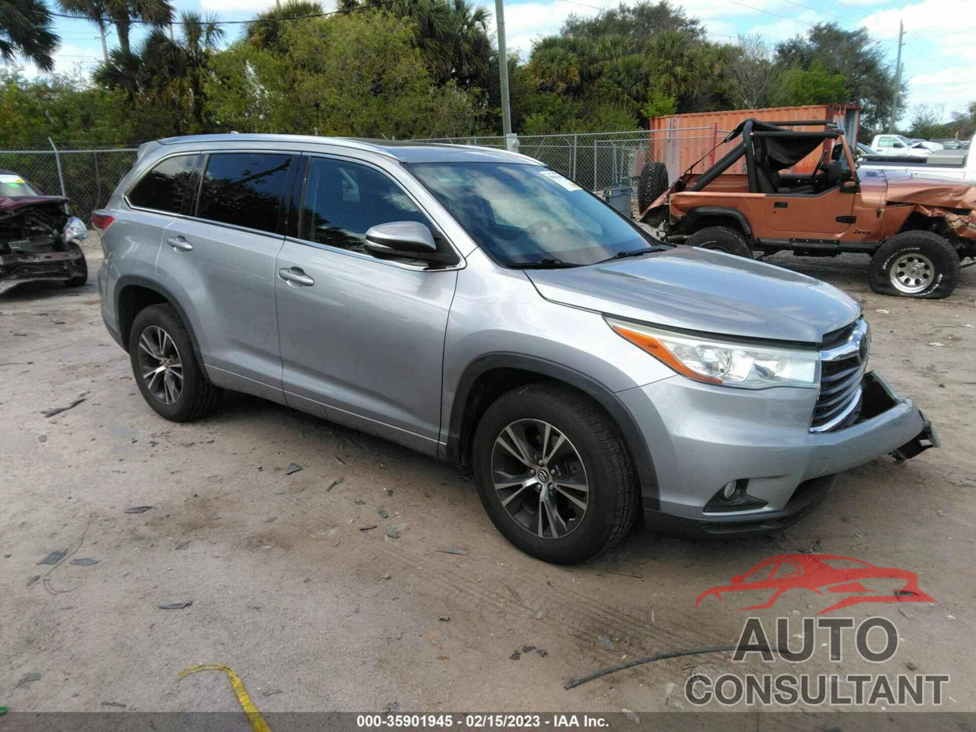 TOYOTA HIGHLANDER 2016 - 5TDKKRFH8GS142690
