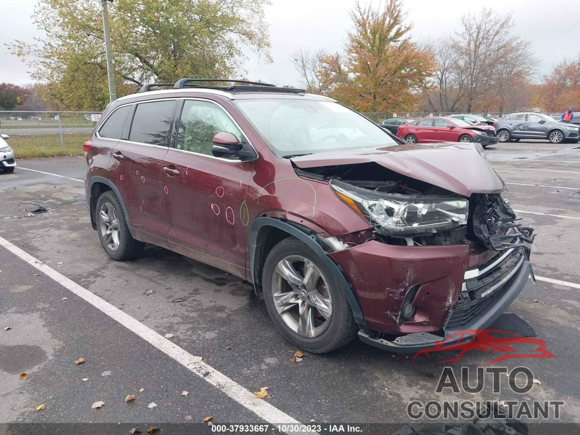 TOYOTA HIGHLANDER 2017 - 5TDDZRFH8HS460878
