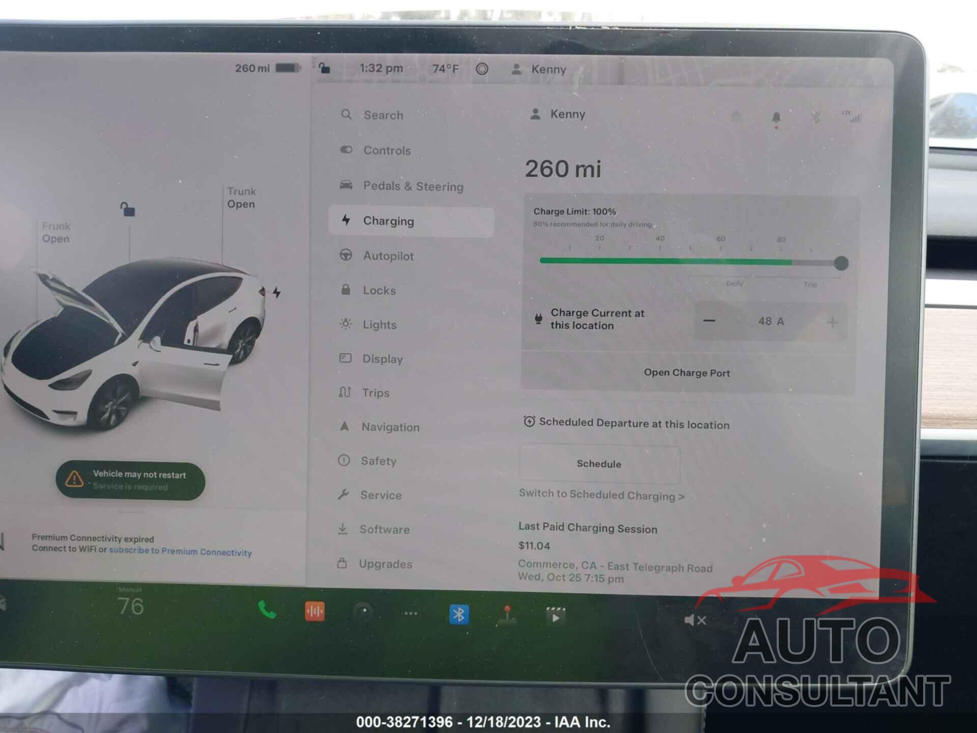 TESLA MODEL Y 2021 - 5YJYGDEE8MF217264