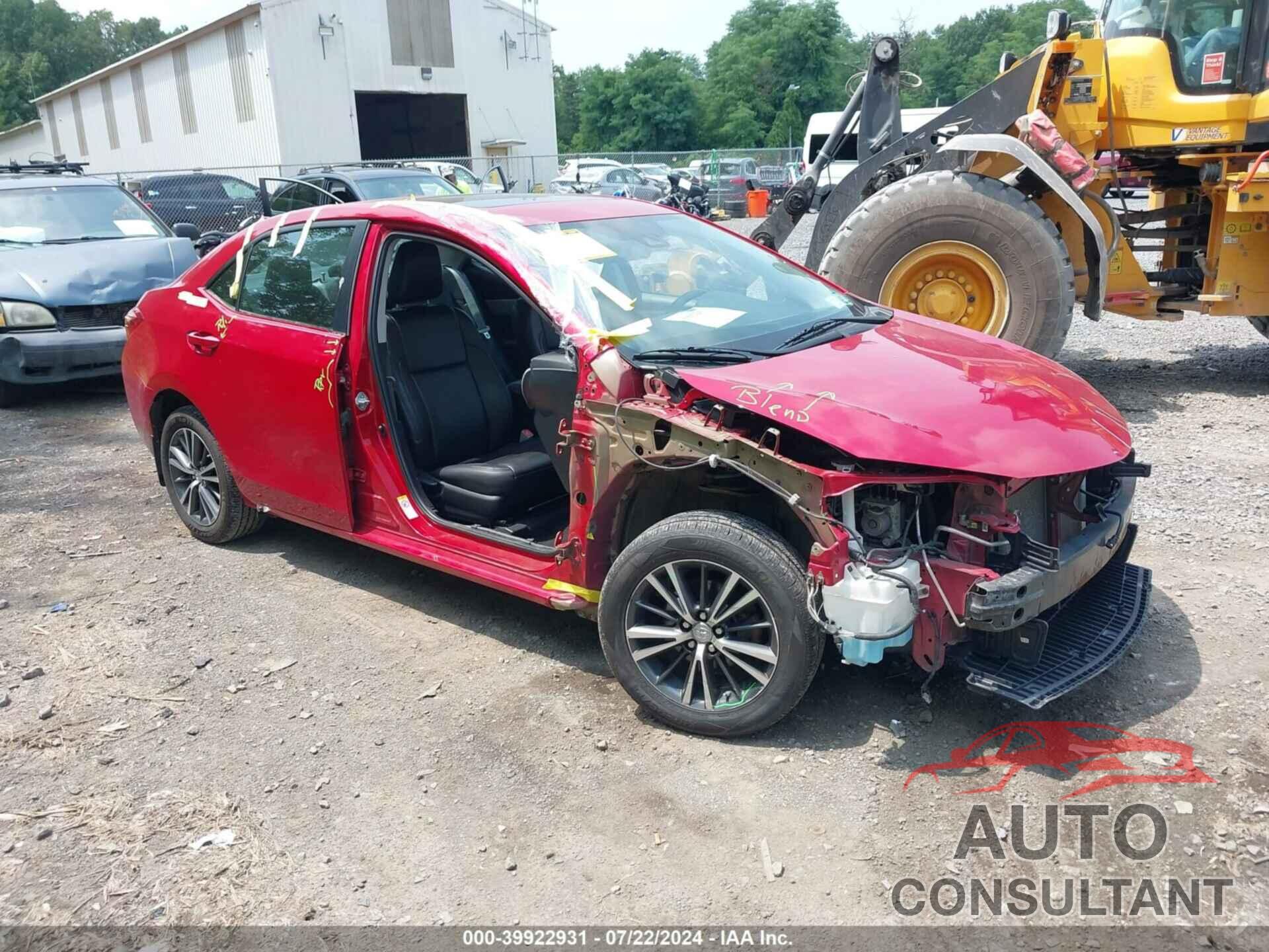 TOYOTA COROLLA 2017 - 2T1BURHEXHC934427