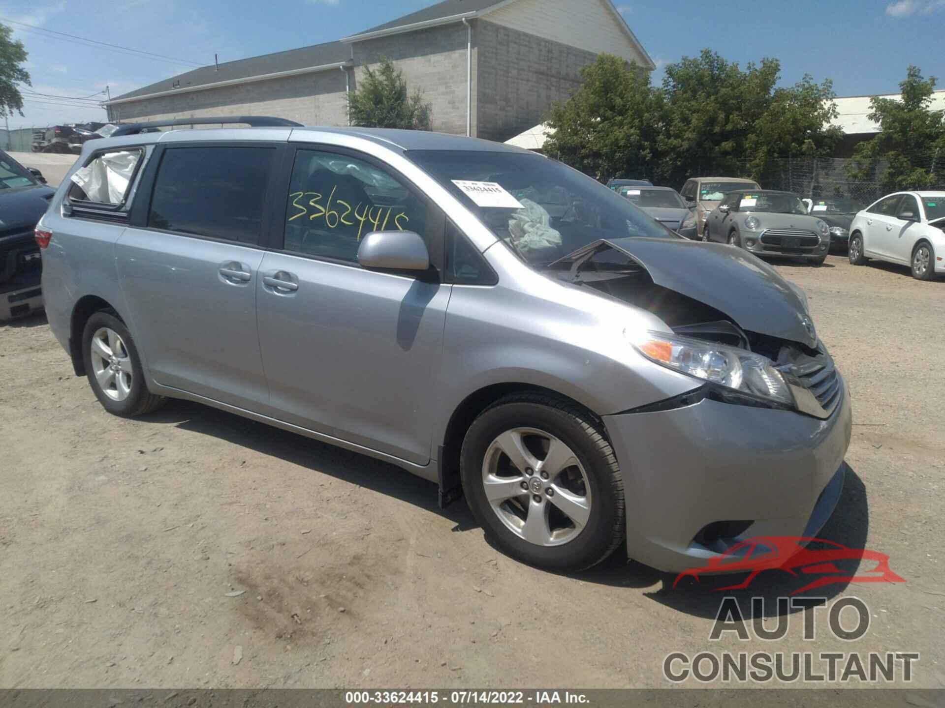 TOYOTA SIENNA 2016 - 5TDKK3DC7GS763939