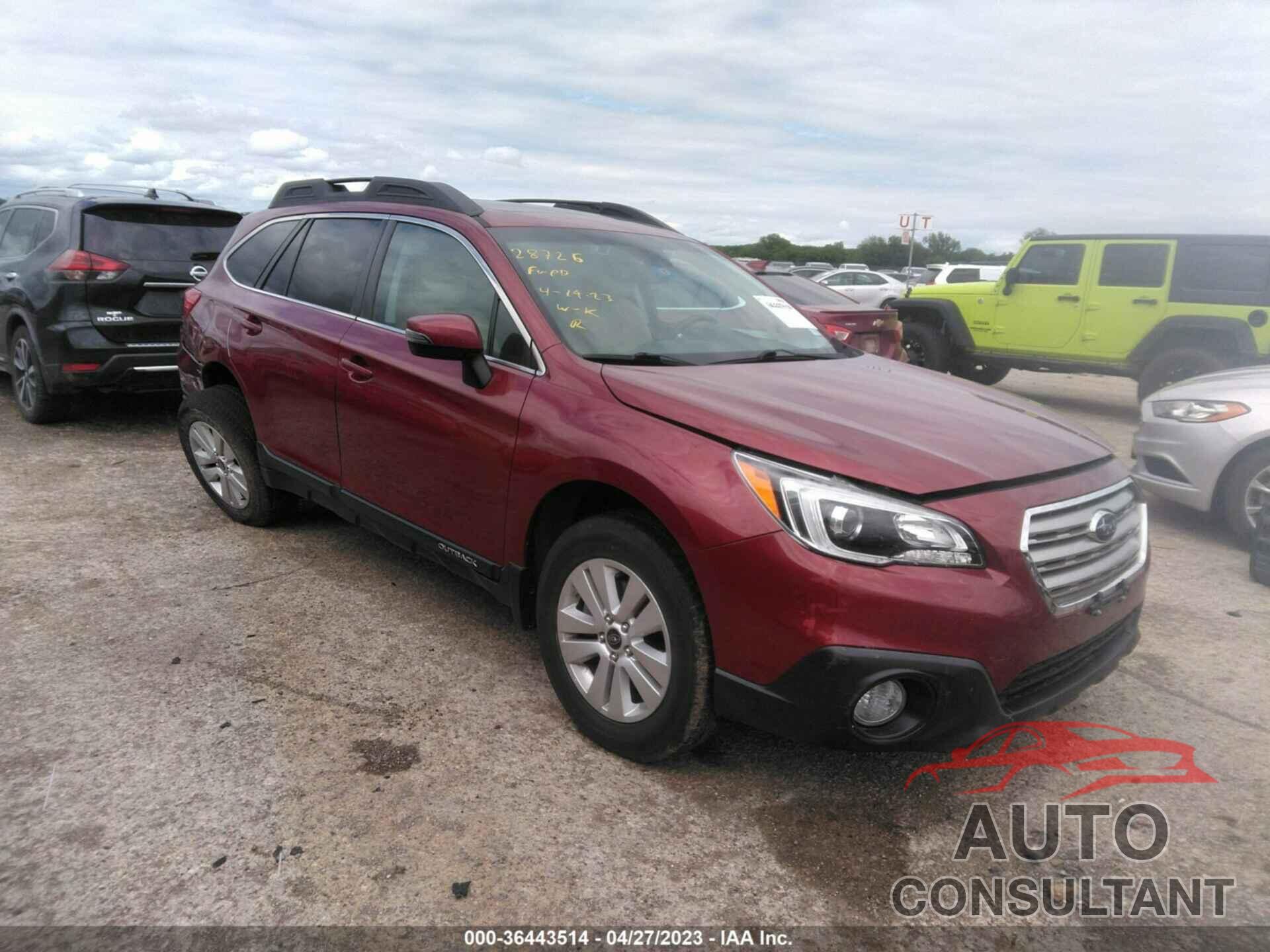 SUBARU OUTBACK 2017 - 4S4BSAHC1H3425577