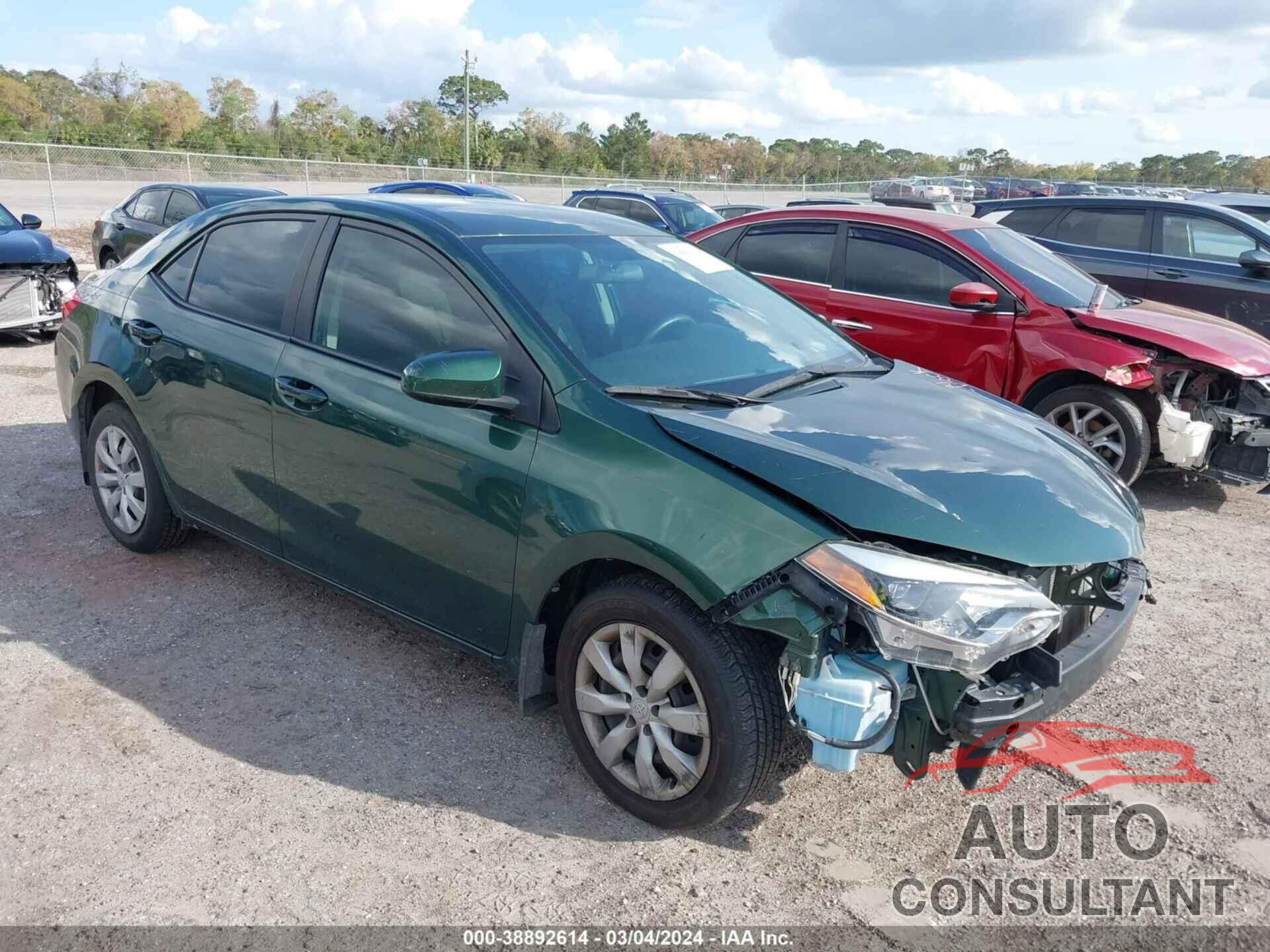 TOYOTA COROLLA 2016 - 2T1BURHE8GC696589