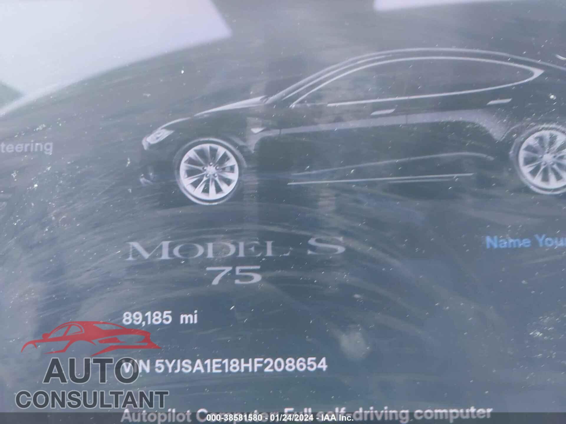 TESLA MODEL S 2017 - 5YJSA1E18HF208654
