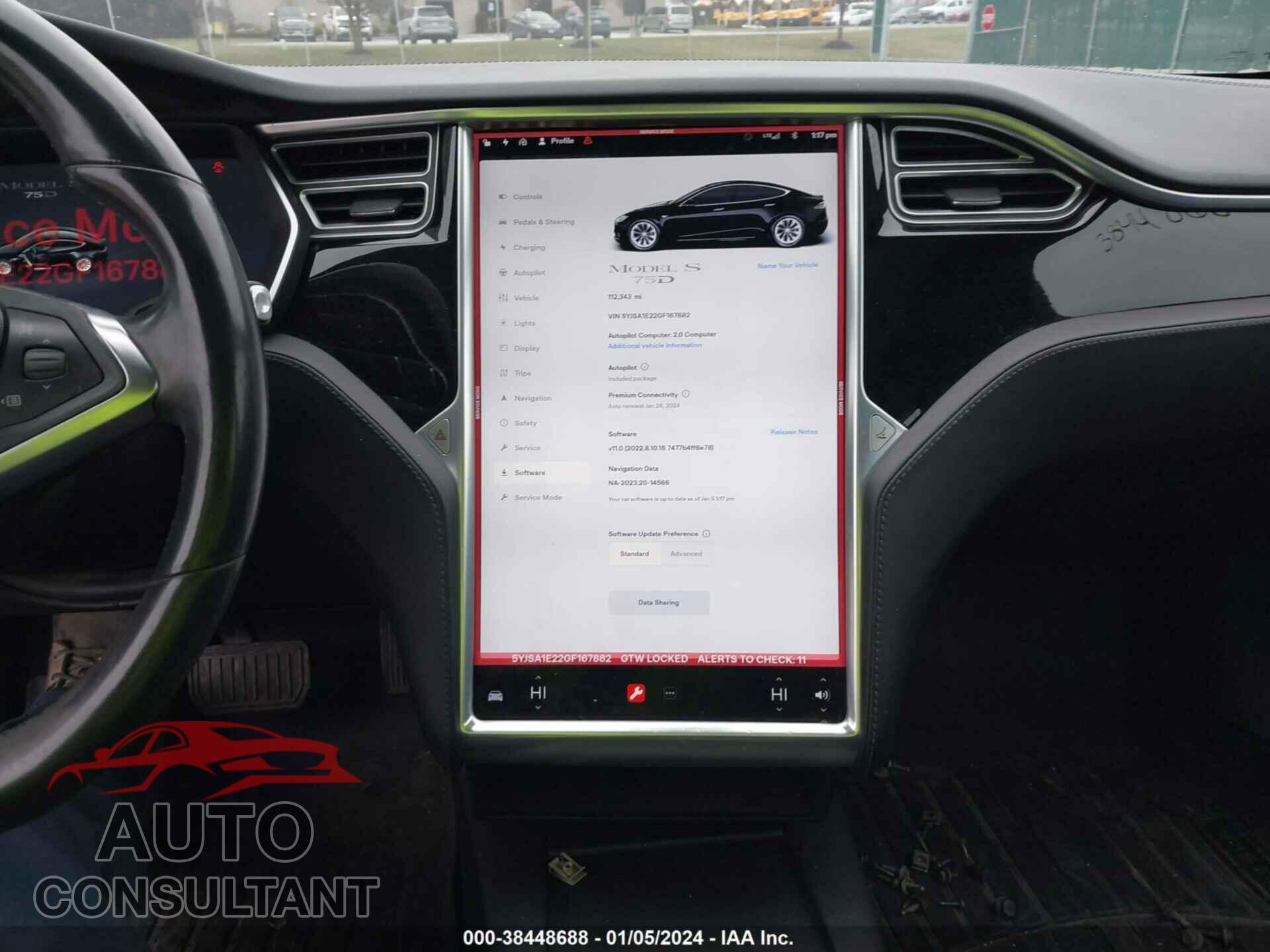 TESLA MODEL S 2016 - 5YJSA1E22GF167882