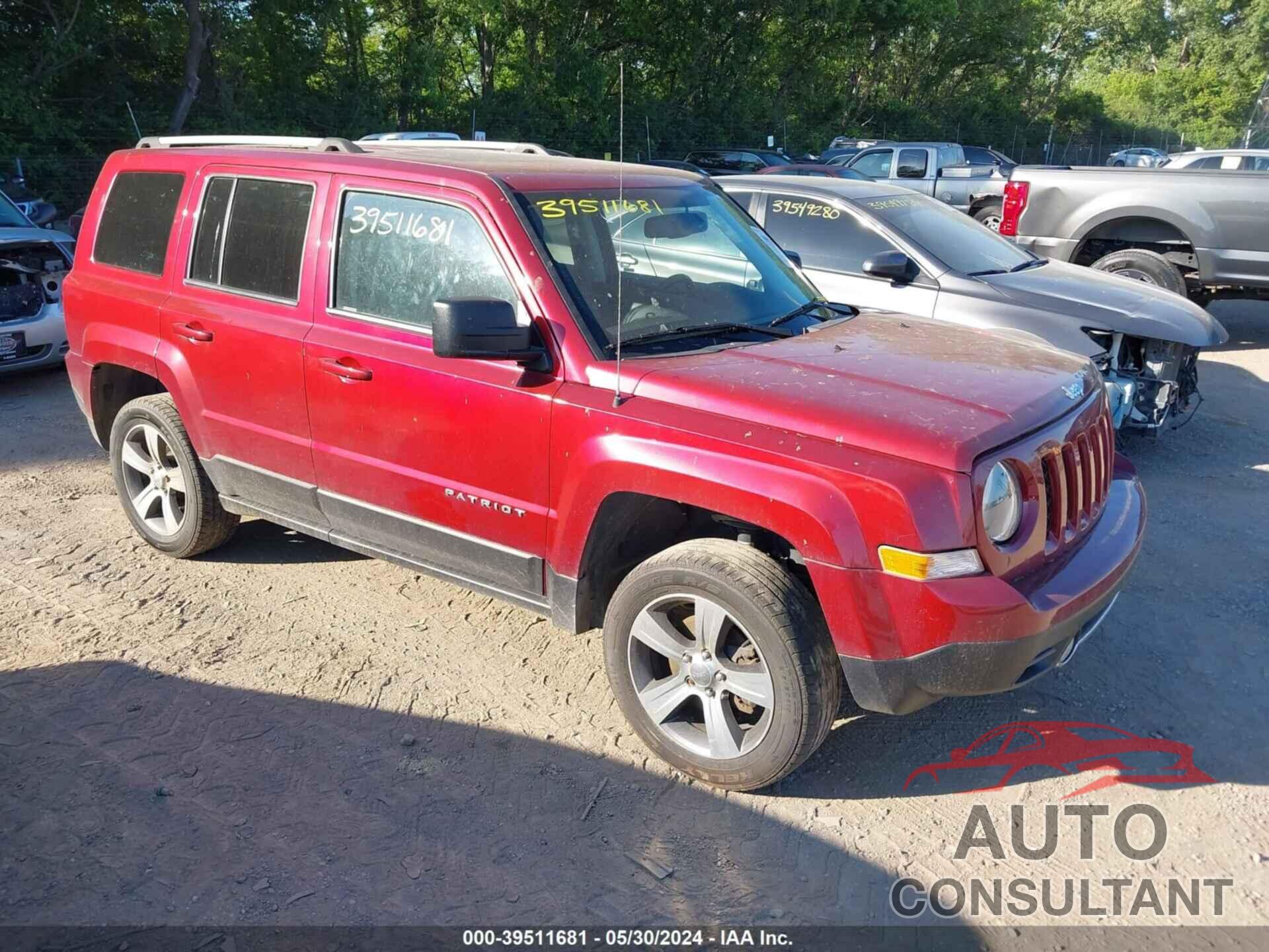 JEEP PATRIOT 2017 - 1C4NJRFB2HD196401