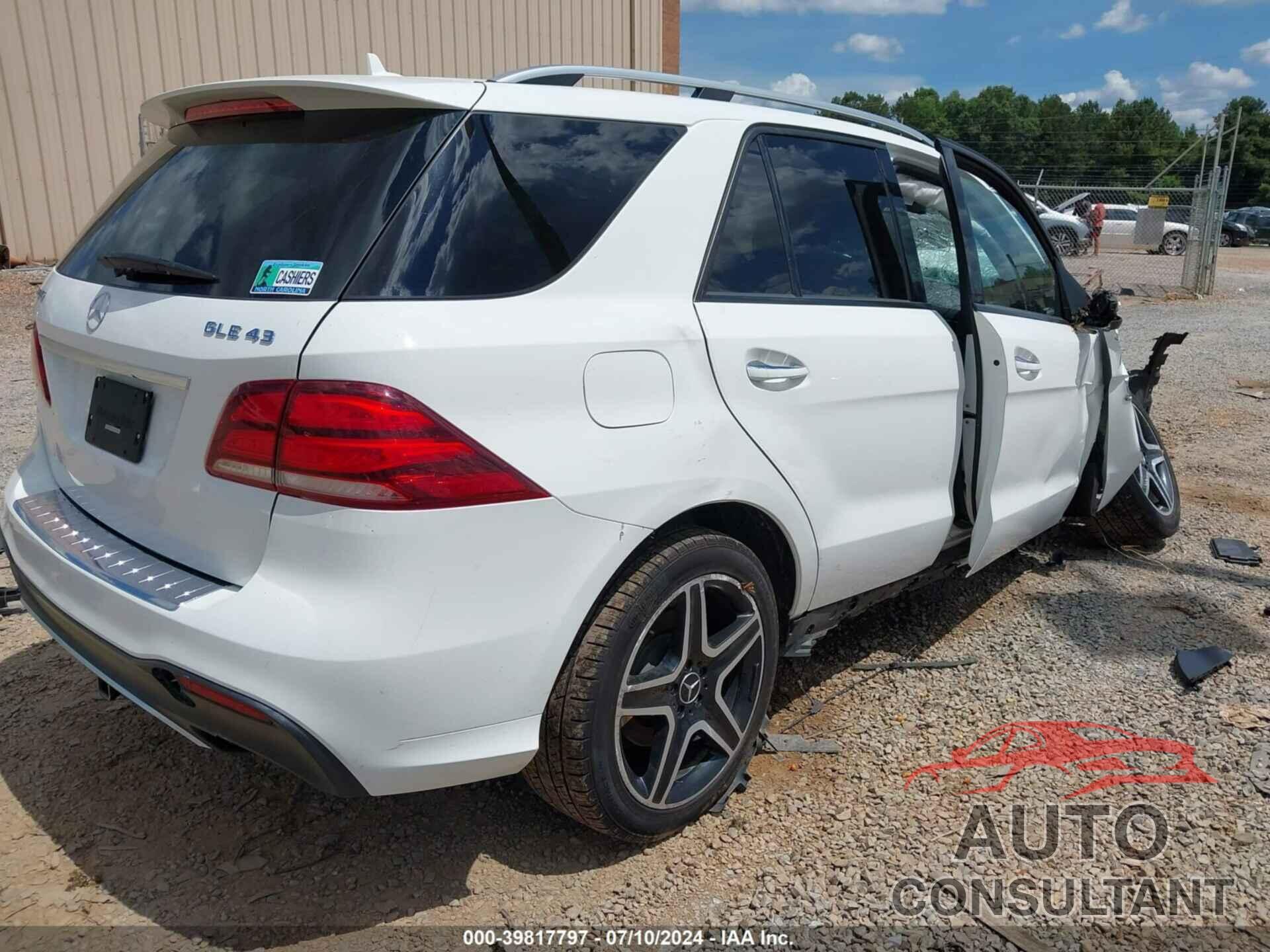 MERCEDES-BENZ AMG GLE 43 2017 - 4JGDA6EB9HA907827