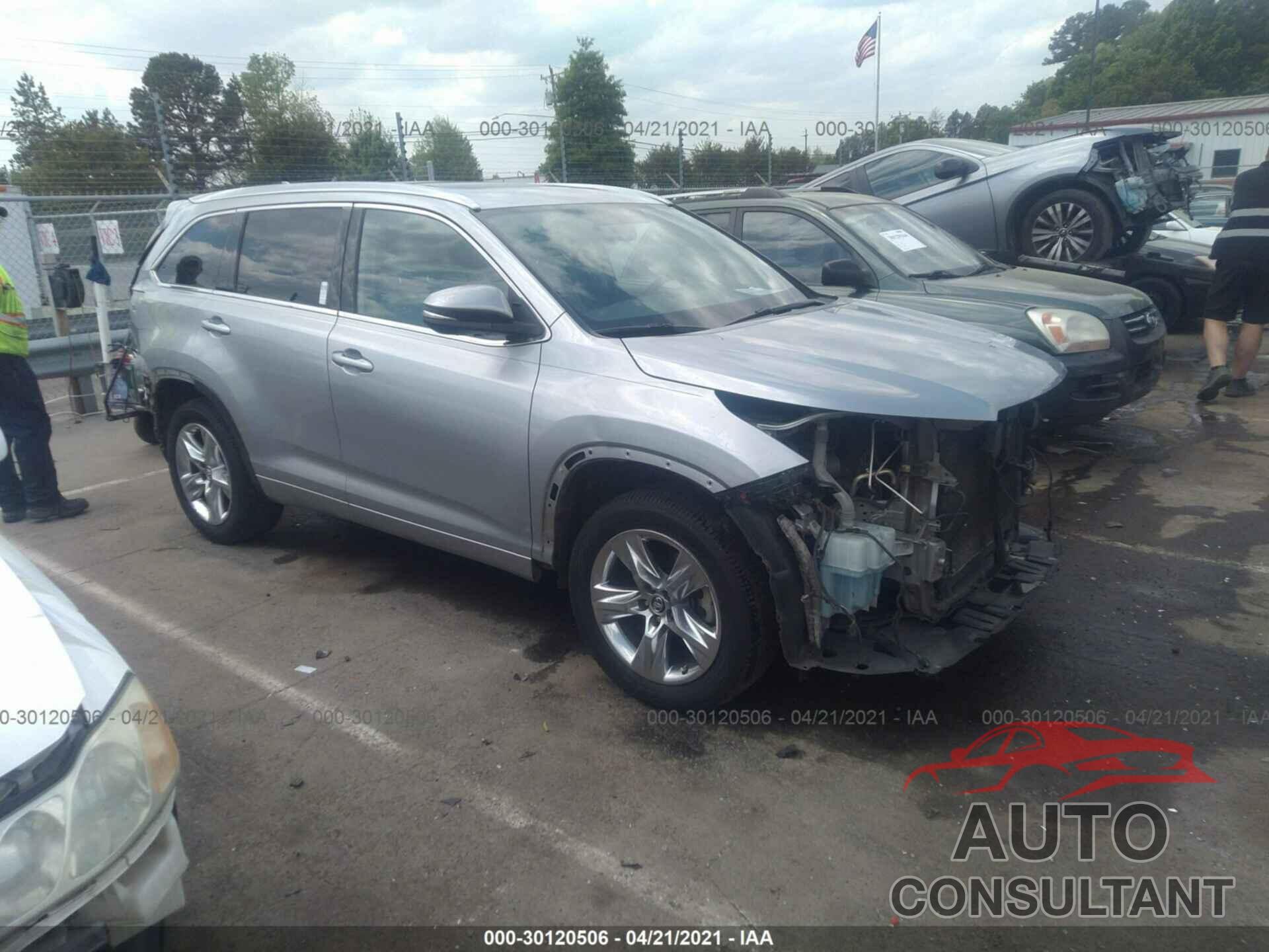 TOYOTA HIGHLANDER 2016 - 5TDDKRFH0GS244106
