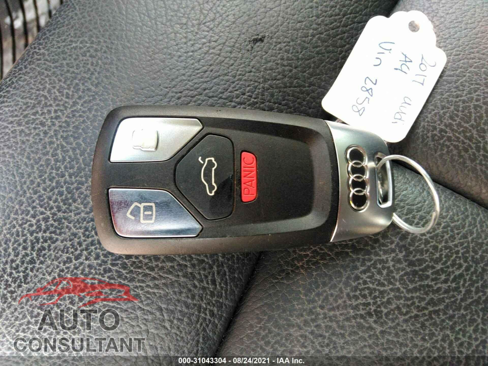 AUDI A4 2017 - WAUANAF4XHN032858