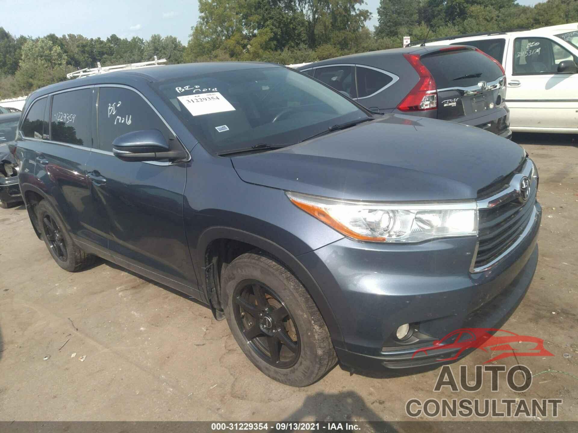 TOYOTA HIGHLANDER 2016 - 5TDBKRFH1GS245465