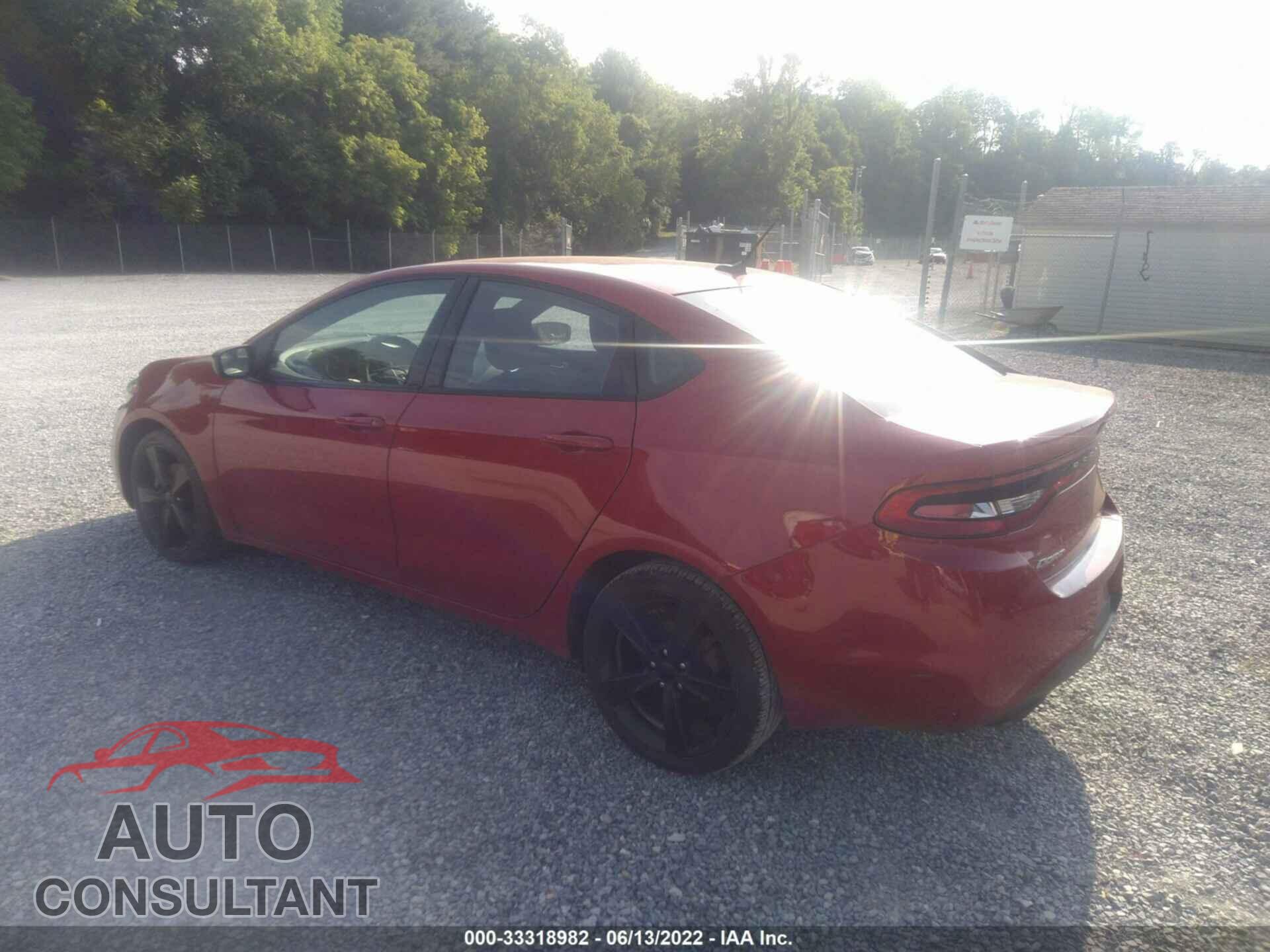 DODGE DART 2016 - 1C3CDFBBXGD531572