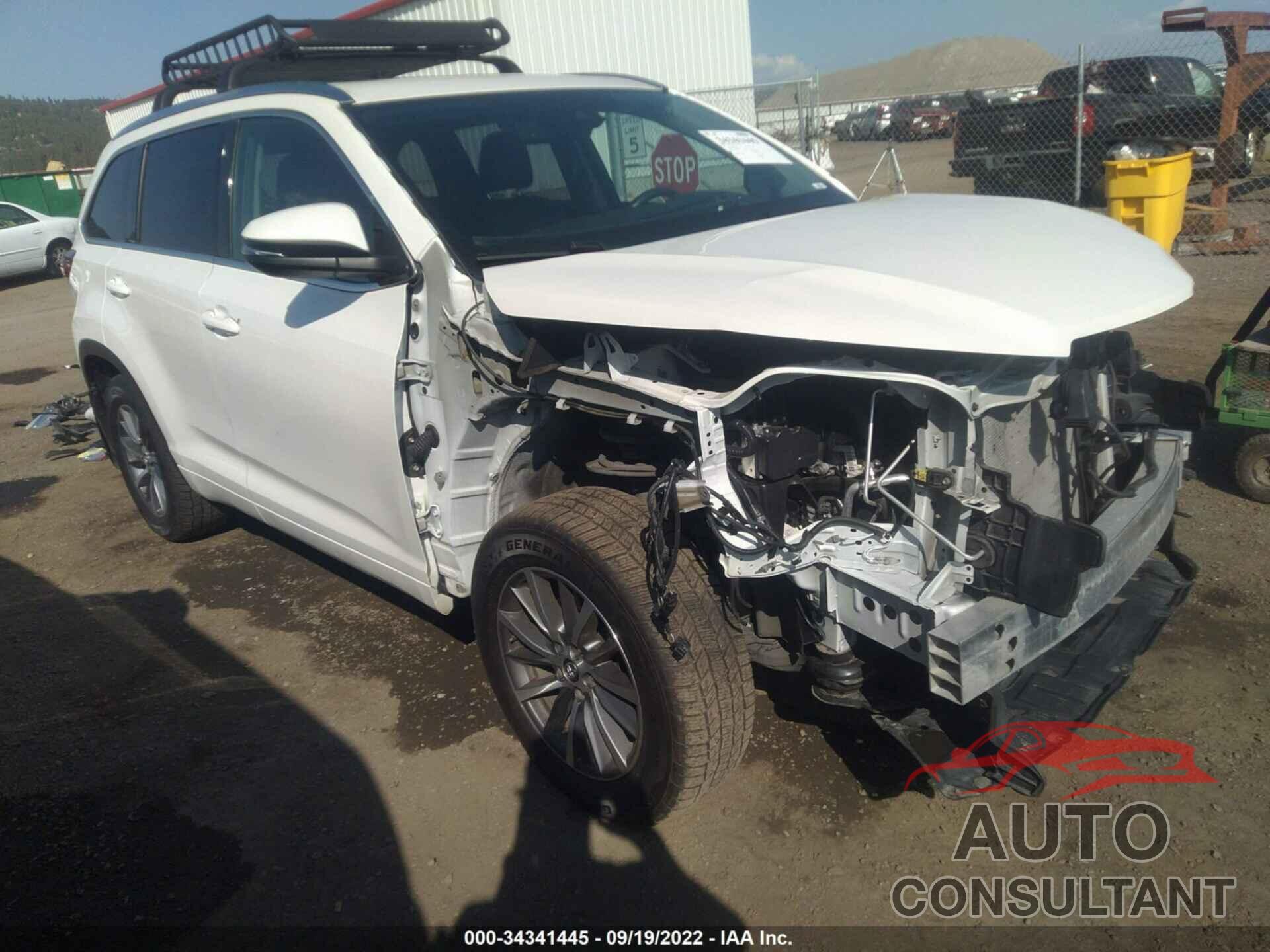 TOYOTA HIGHLANDER 2018 - 5TDJZRFH9JS904102