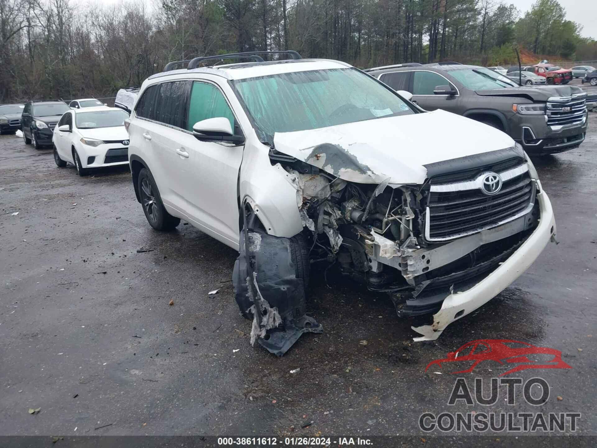 TOYOTA HIGHLANDER 2016 - 5TDKKRFH2GS160781