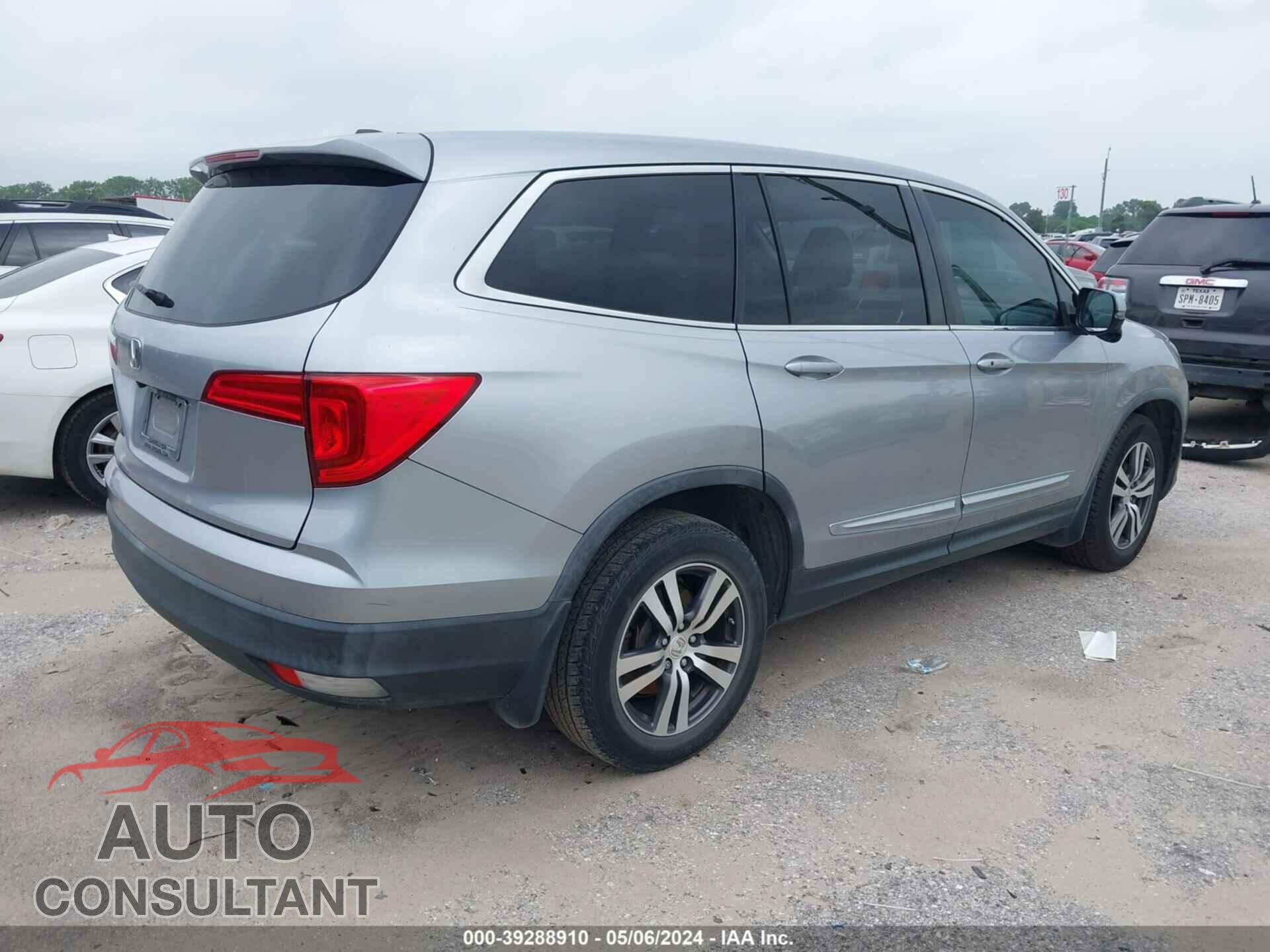 HONDA PILOT 2017 - 5FNYF5H50HB007543