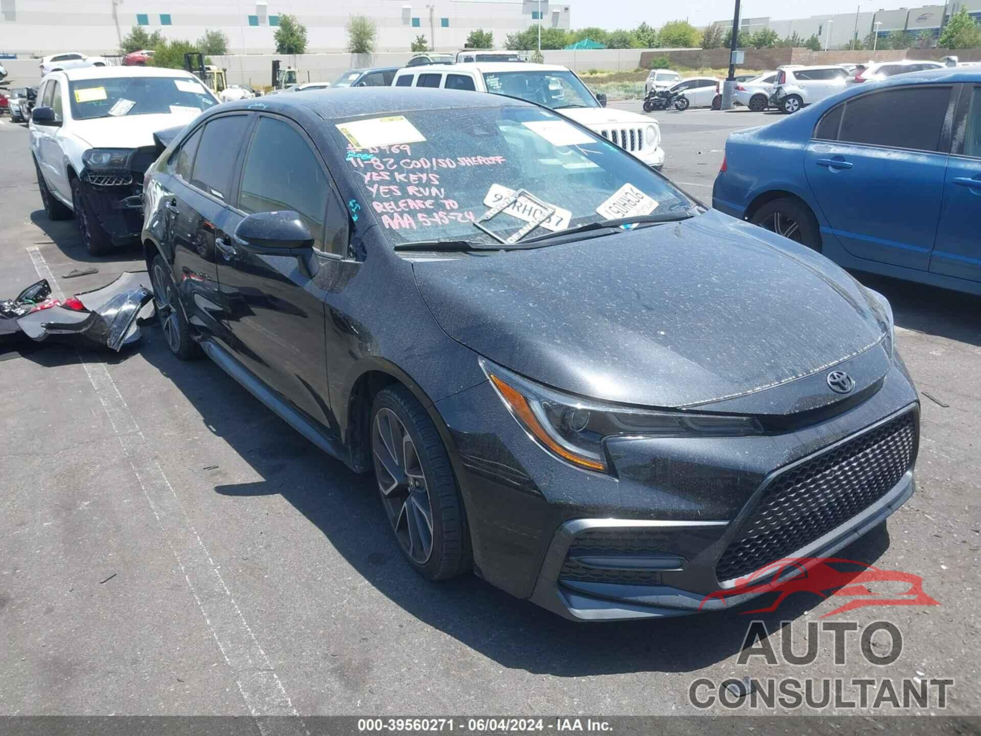 TOYOTA COROLLA 2020 - JTDS4RCE6LJ050912