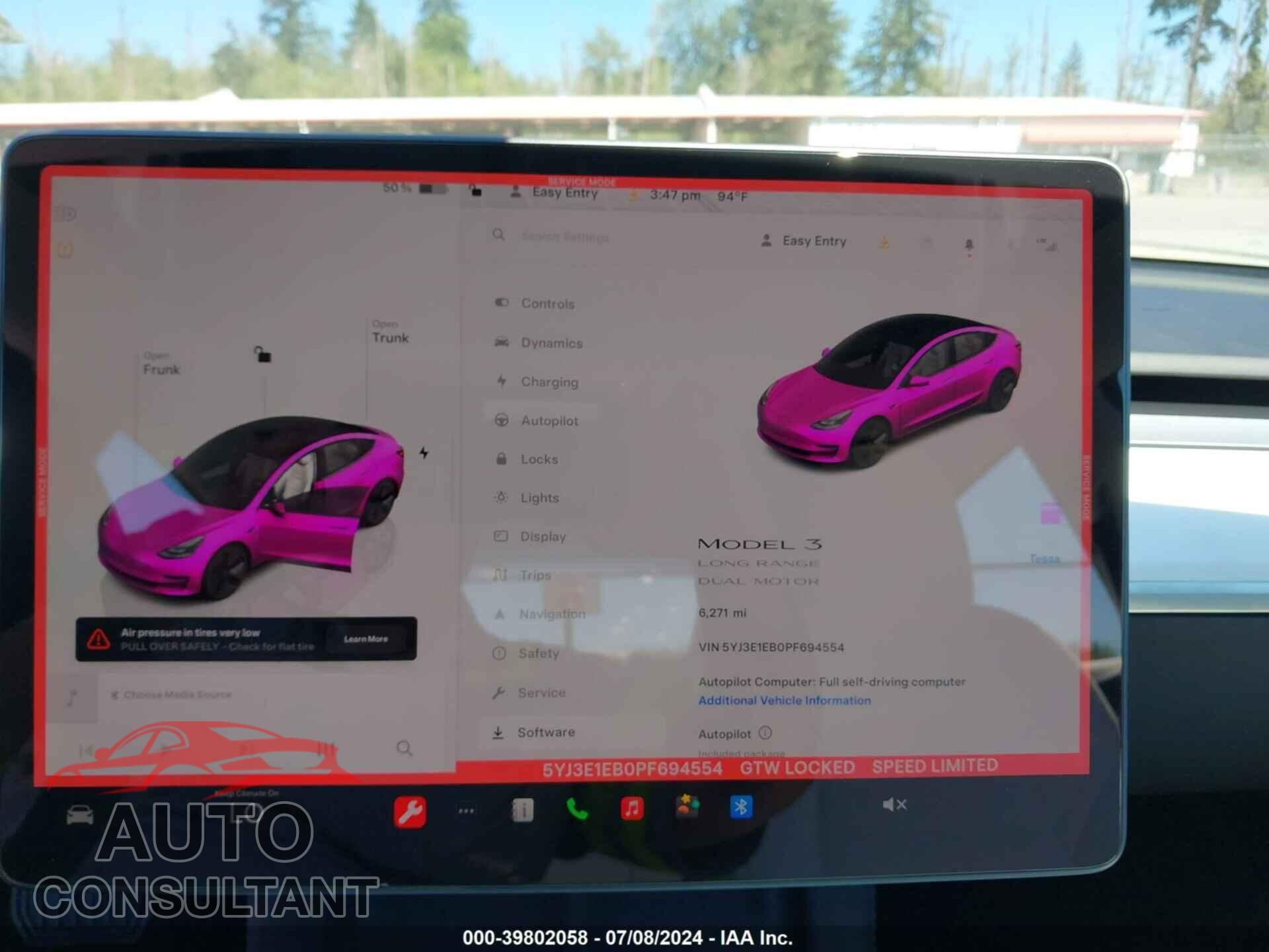 TESLA MODEL 3 2023 - 5YJ3E1EB0PF694554