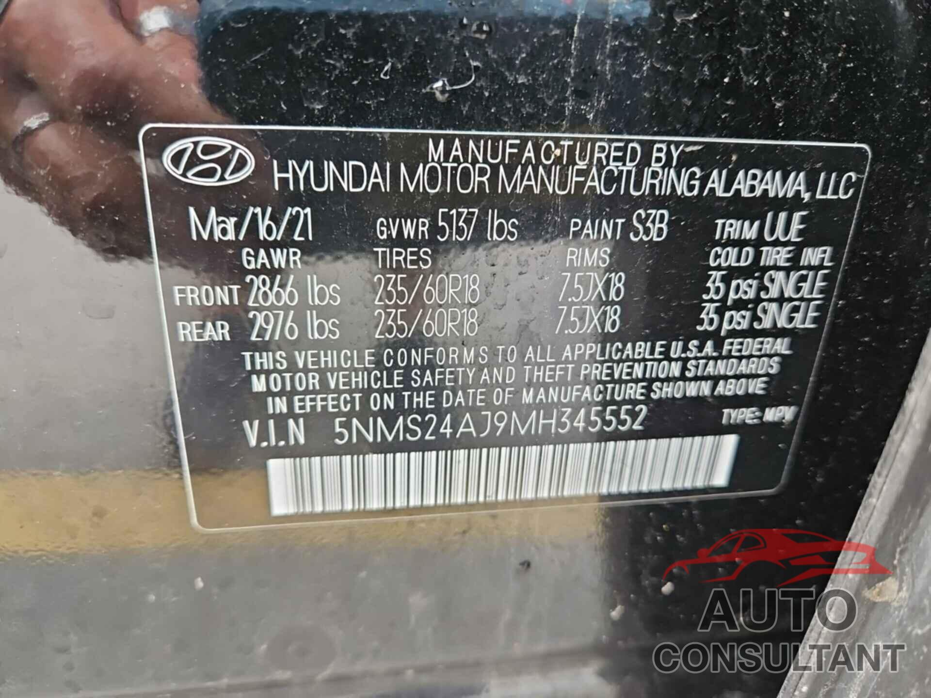 HYUNDAI SANTA FE 2021 - 5NMS24AJ9MH345552