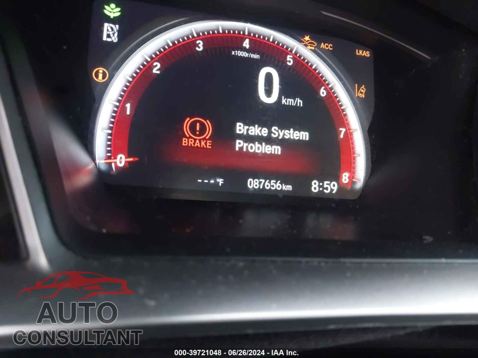 HONDA CIVIC 2019 - 2HGFC2F87KH604512