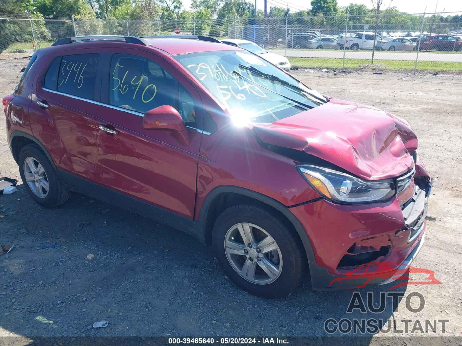 CHEVROLET TRAX 2019 - 3GNCJLSB6KL281485