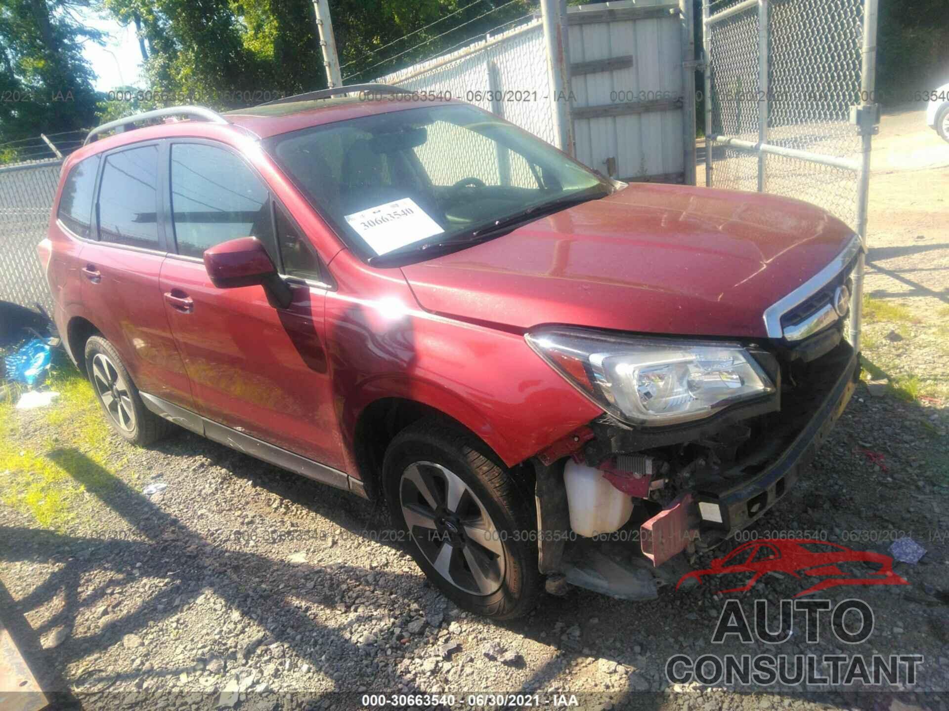 SUBARU FORESTER 2017 - JF2SJAEC9HH484554